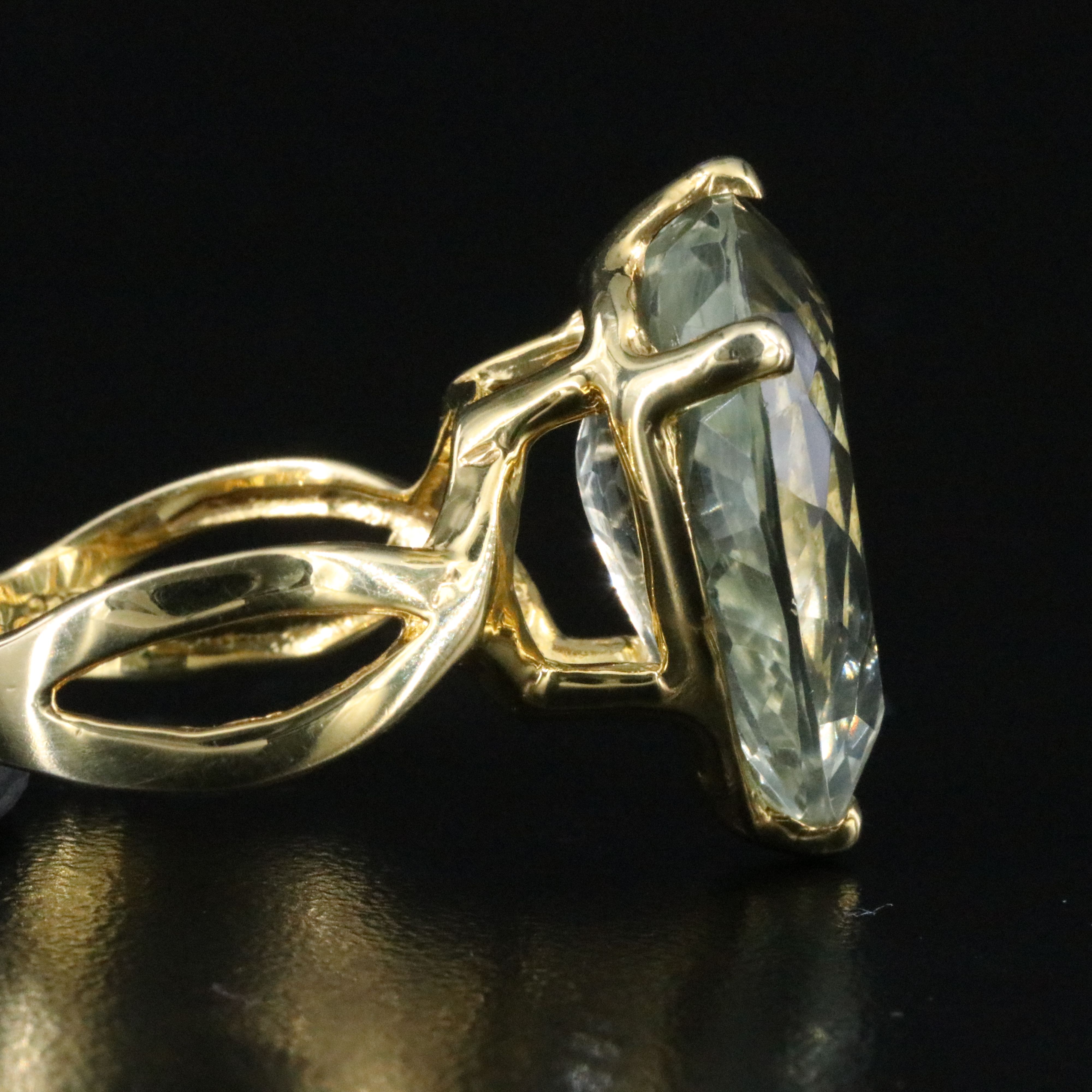 Sterling Prasiolite Ring