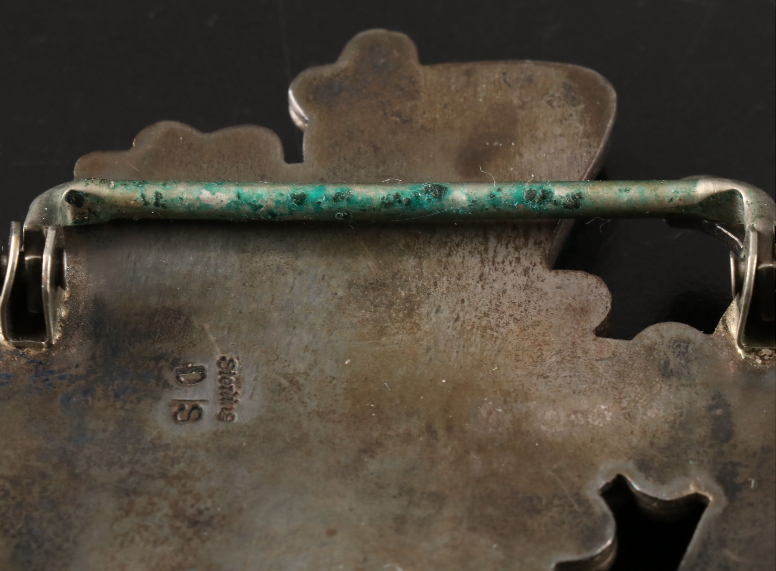 Dorothy Secatero Navajo Sterling Silver with Turquoise Inlaid Belt Buckle