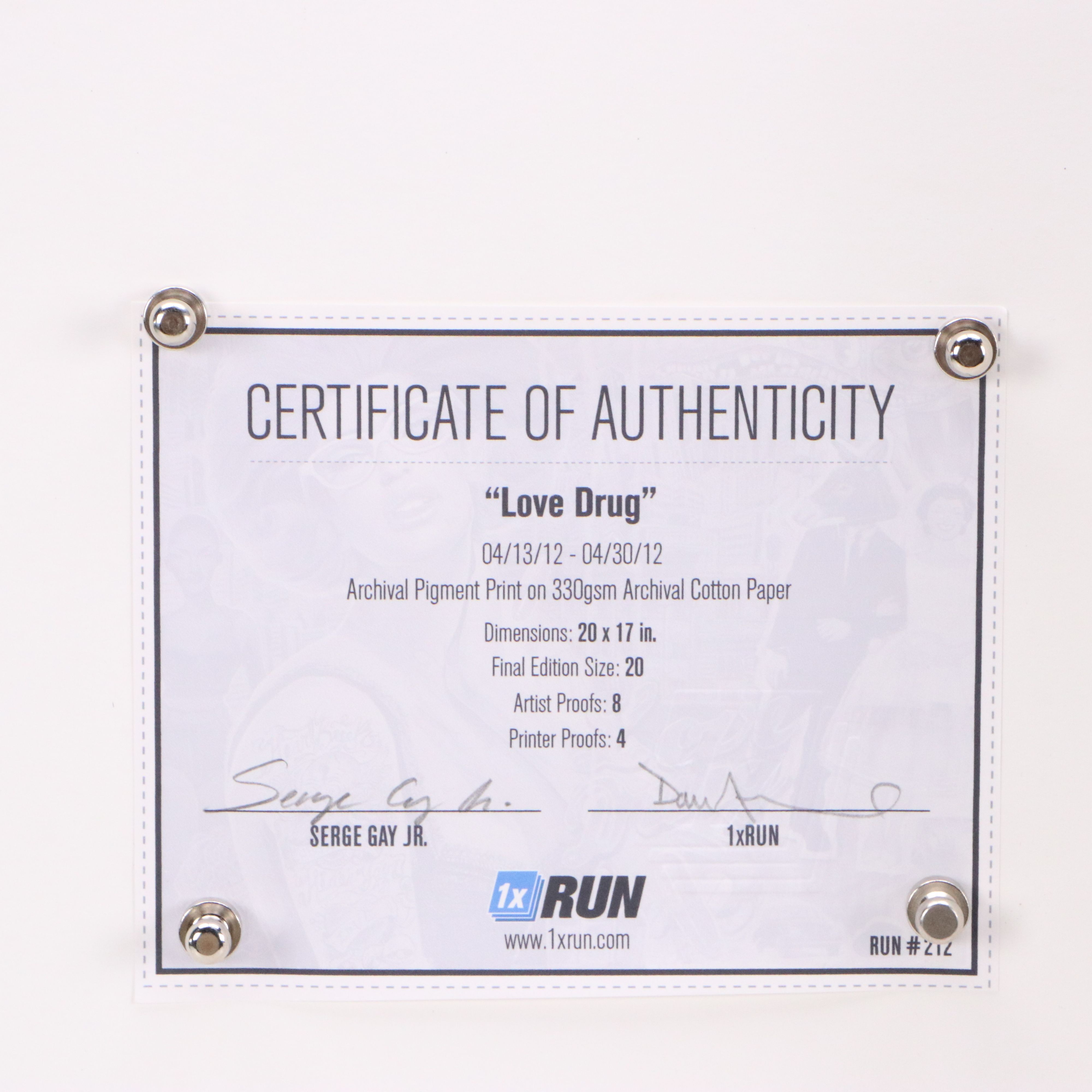 Serge Gay Jr. Digital Print "Love Drug," 2012