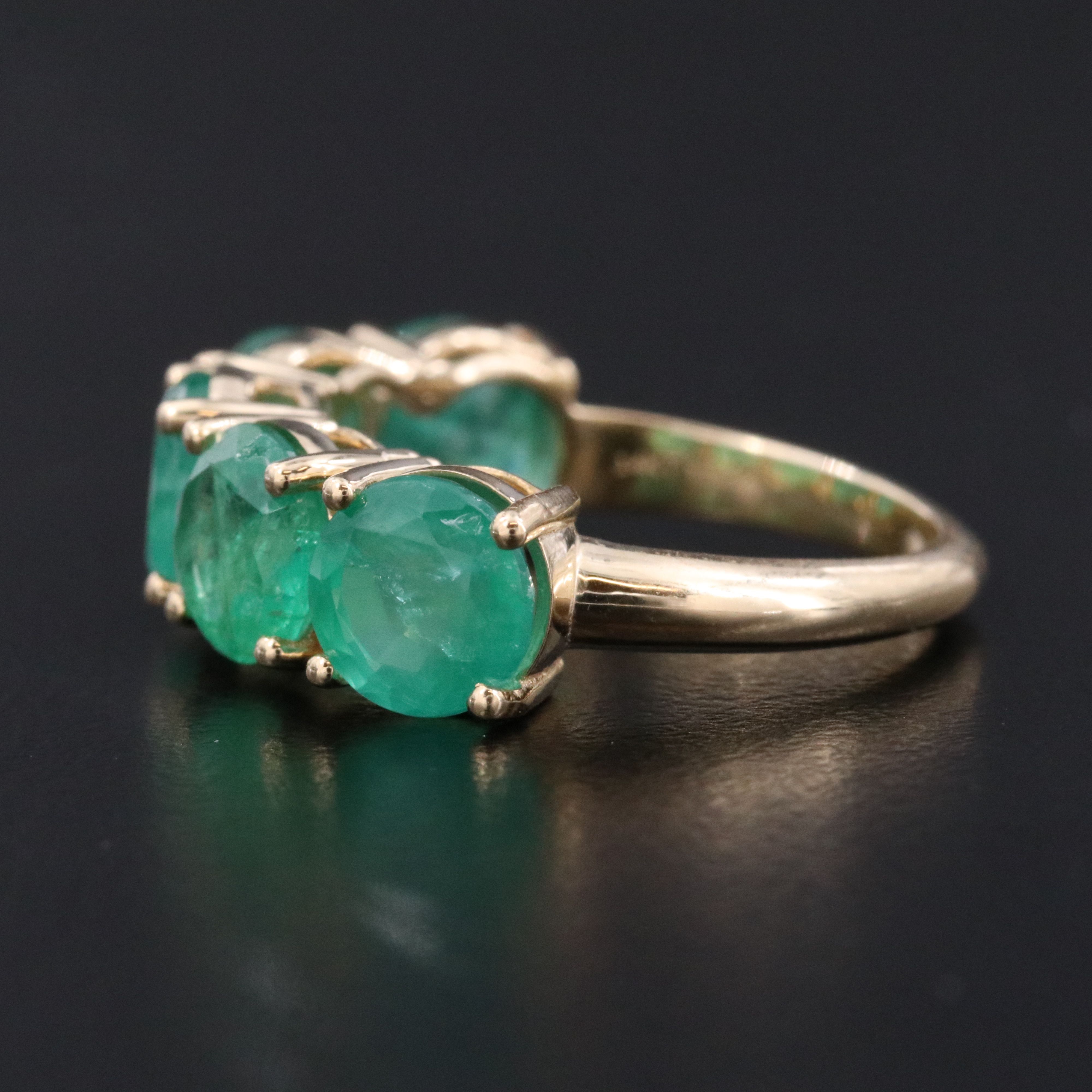 14K 5.51 CTW Emerald Ring