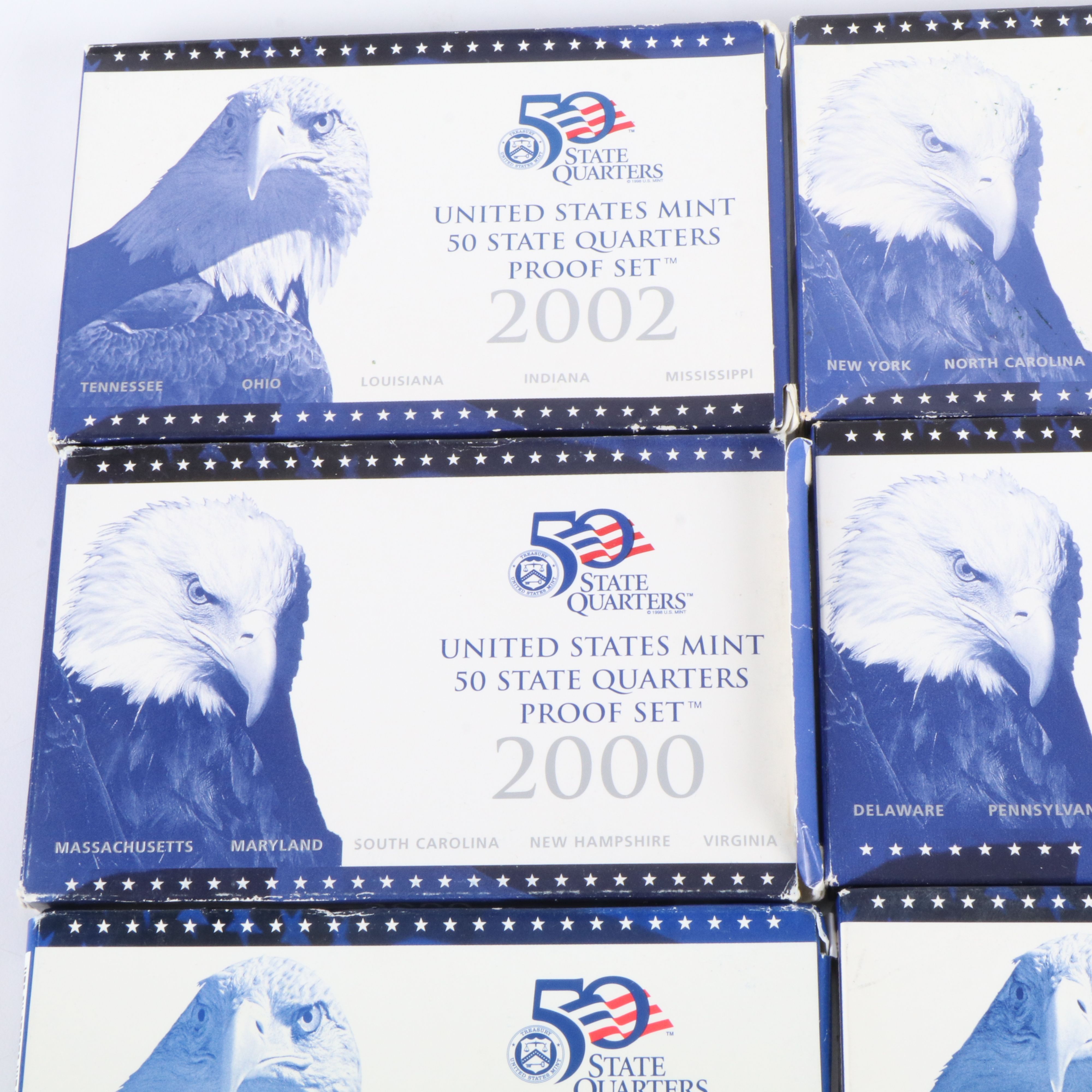 Complete Set of Eleven State Quarter Proof Sets