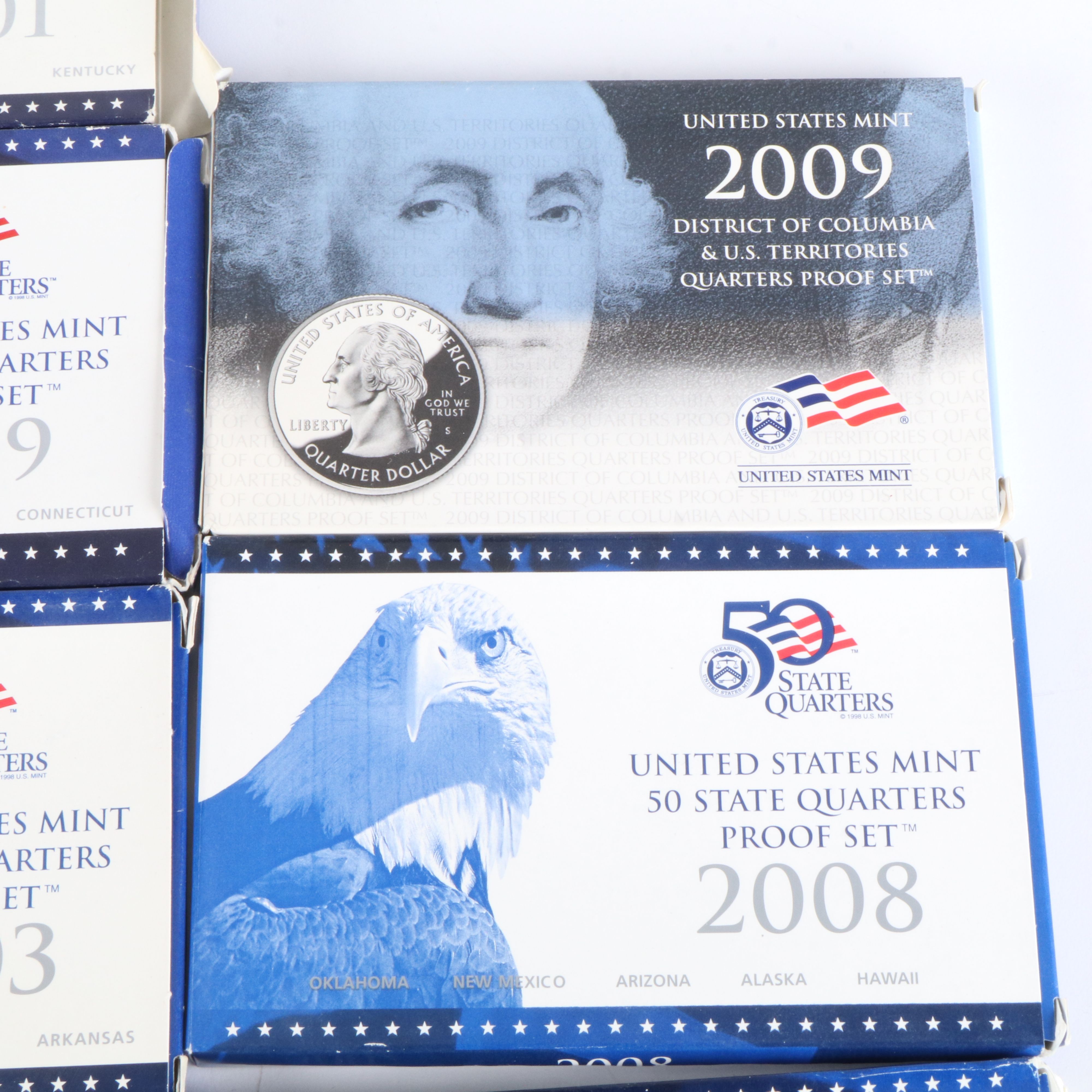 Complete Set of Eleven State Quarter Proof Sets