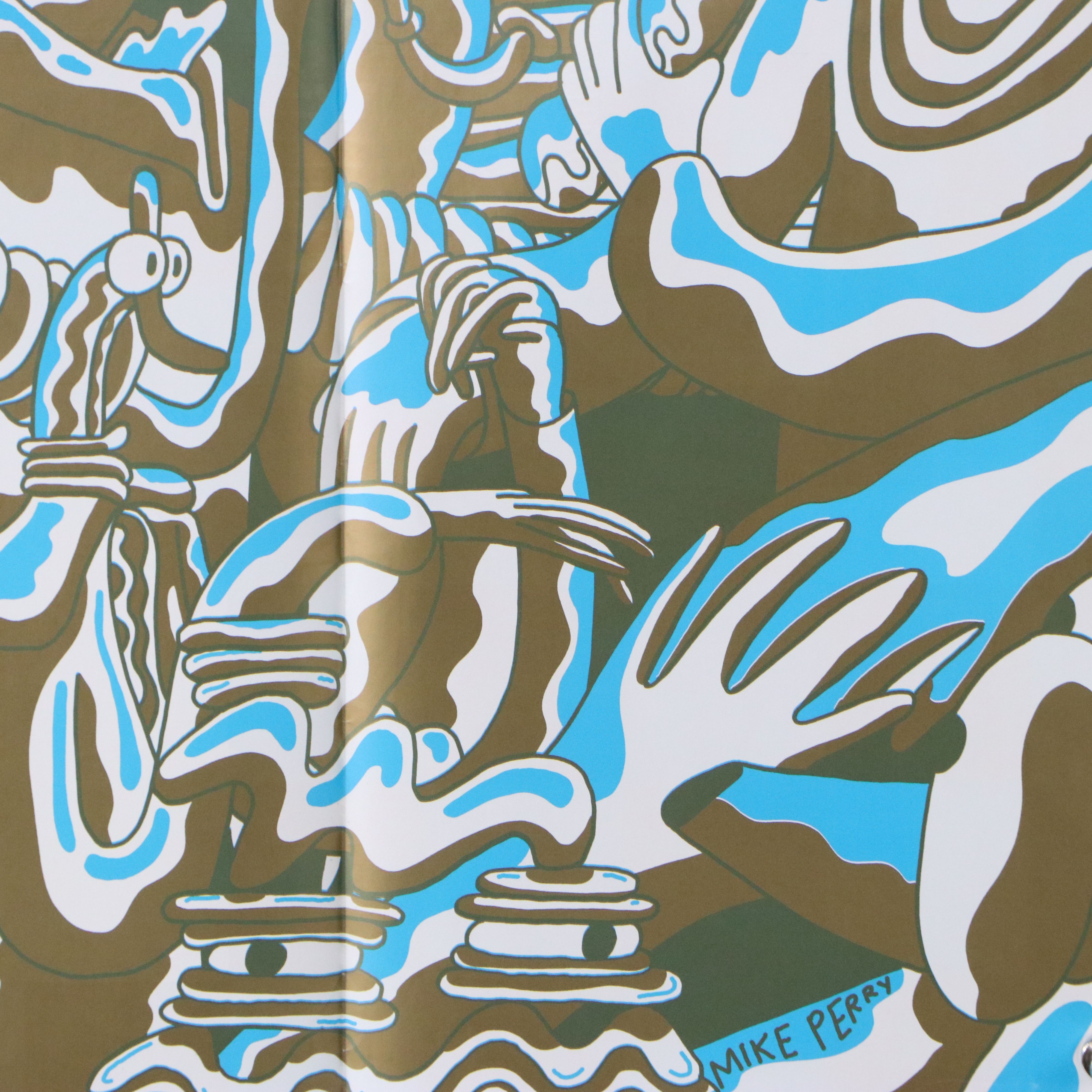 Mike Perry Whimsical Psychedelic Screenprint, 21st Century