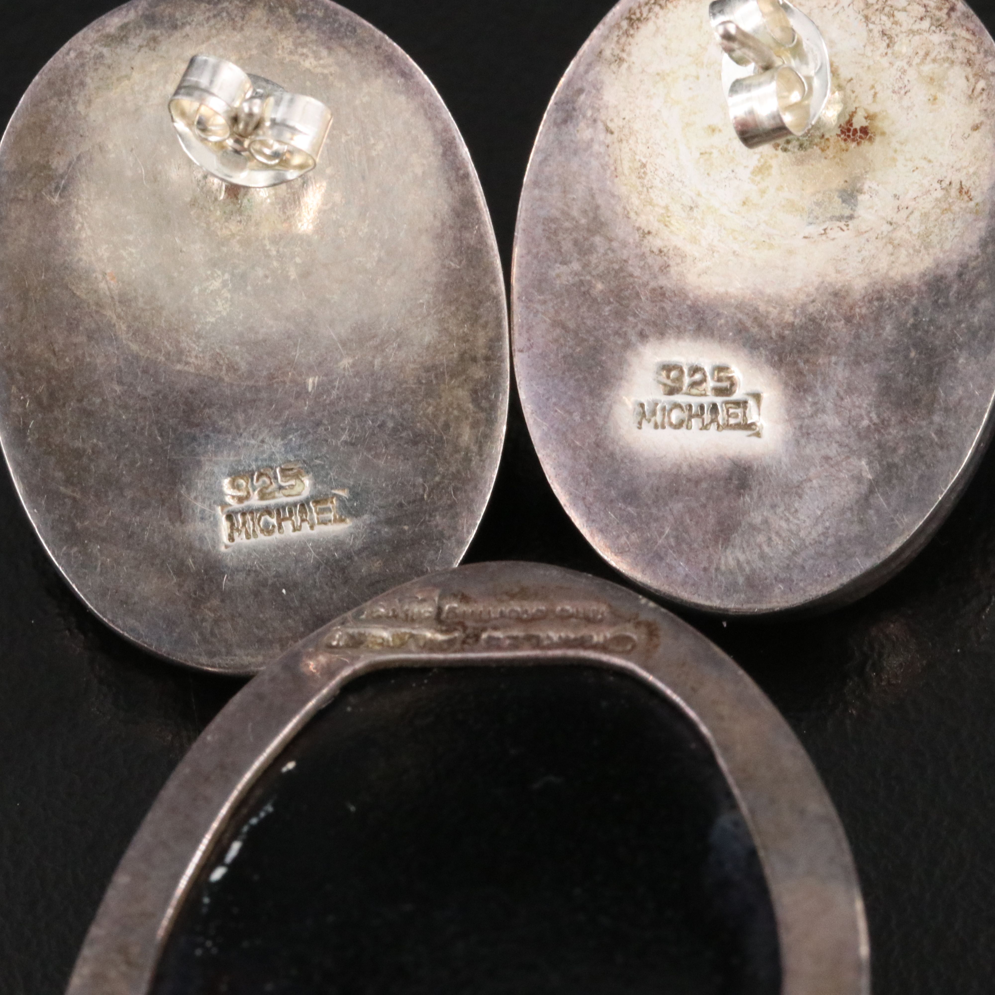 Sterling Pearl Pendant and Earrings Featuring Charles Albert