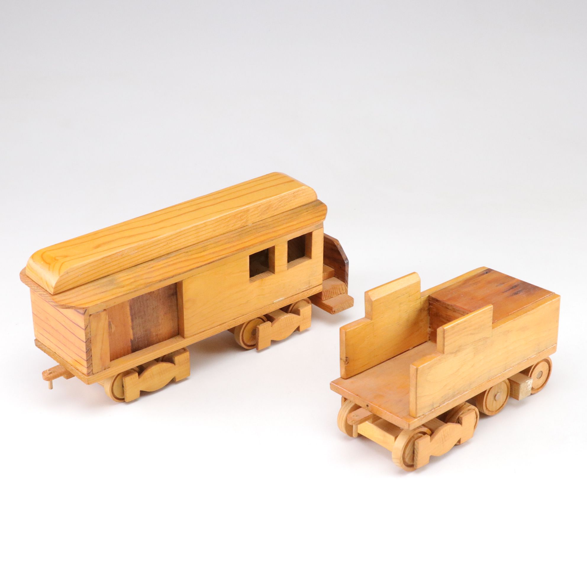 Handcrafted Wooden Locomotive Train Set