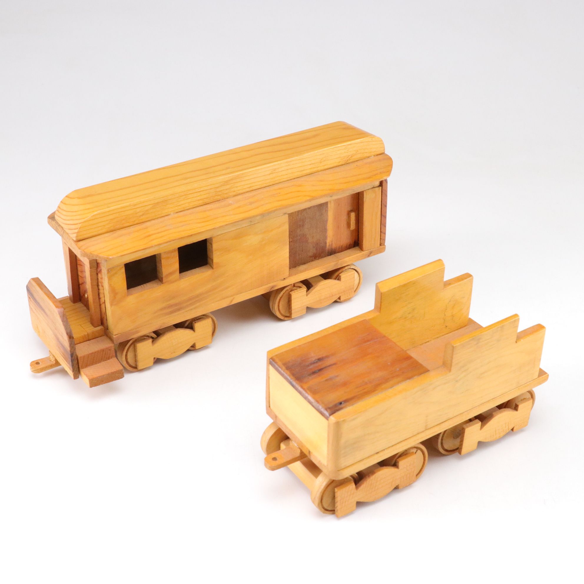Handcrafted Wooden Locomotive Train Set