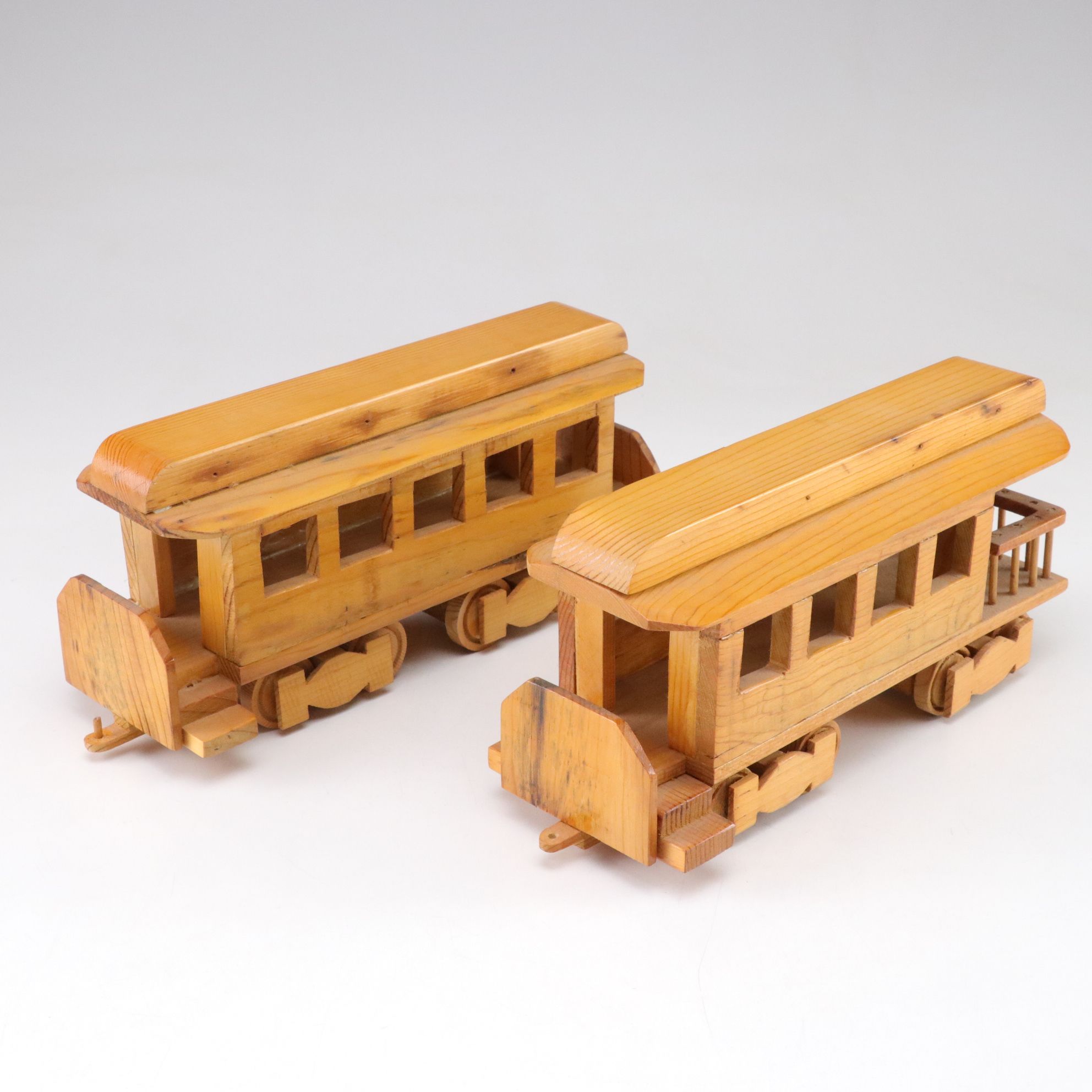 Handcrafted Wooden Locomotive Train Set
