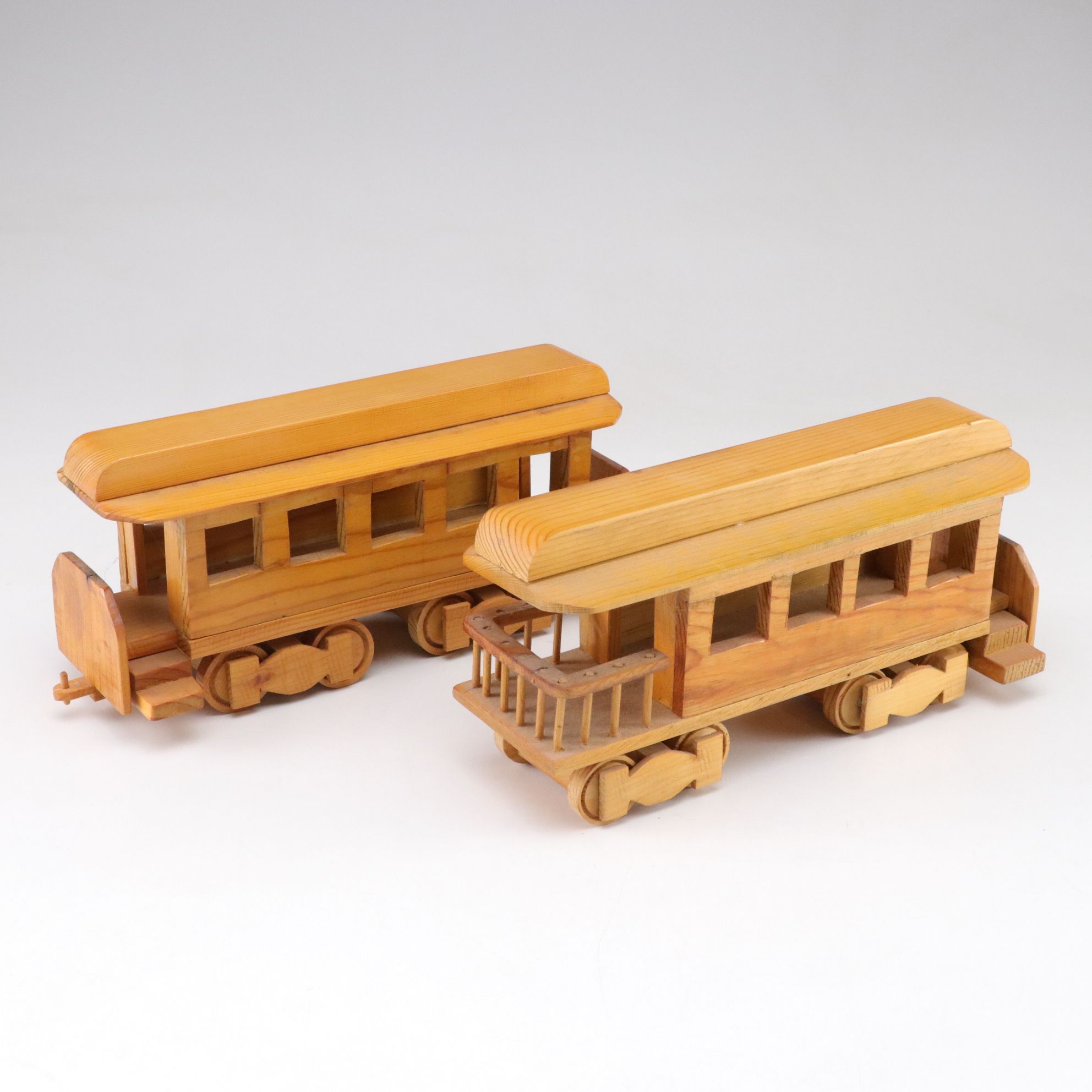 Handcrafted Wooden Locomotive Train Set