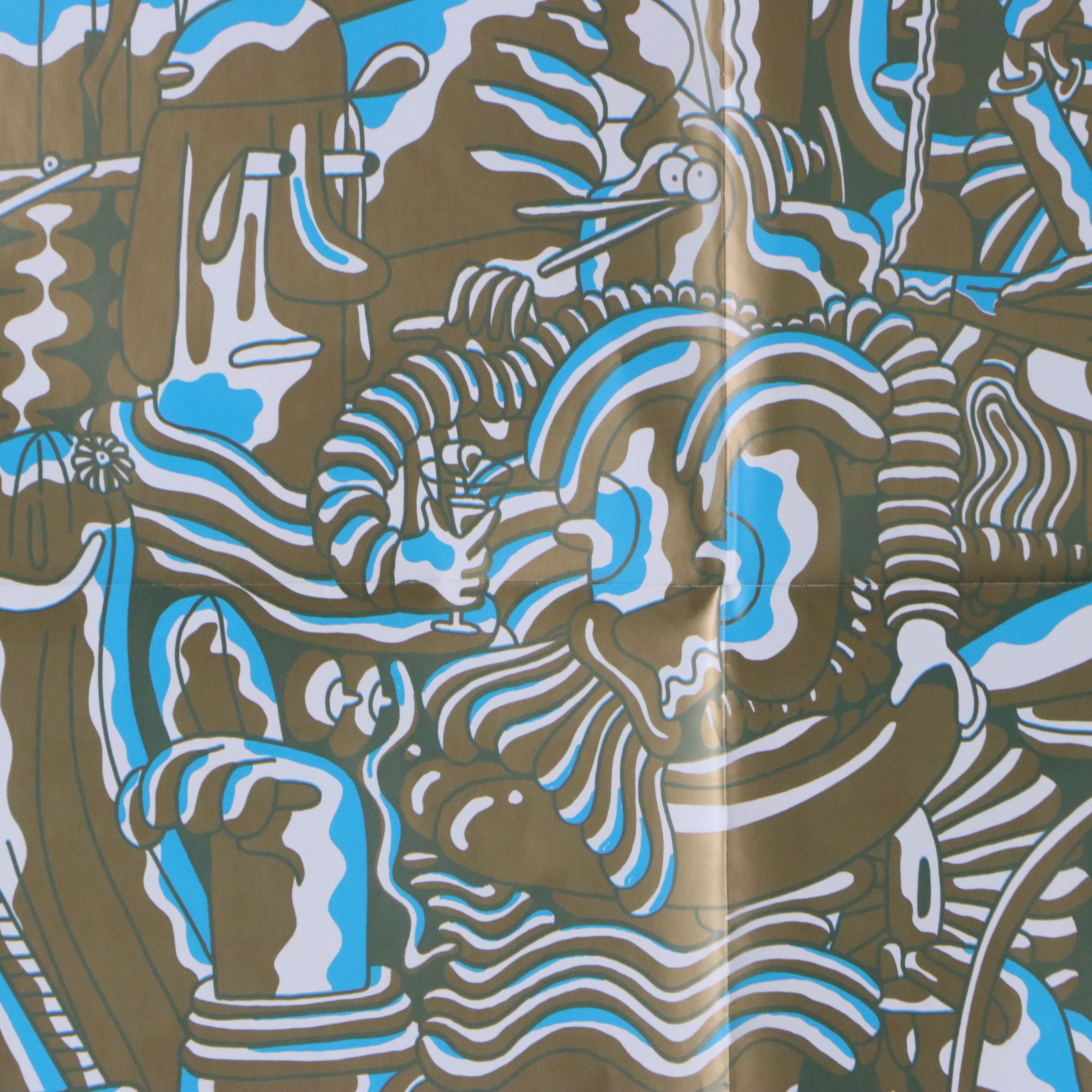 Mike Perry Whimsical Psychedelic Screenprint, 21st Century