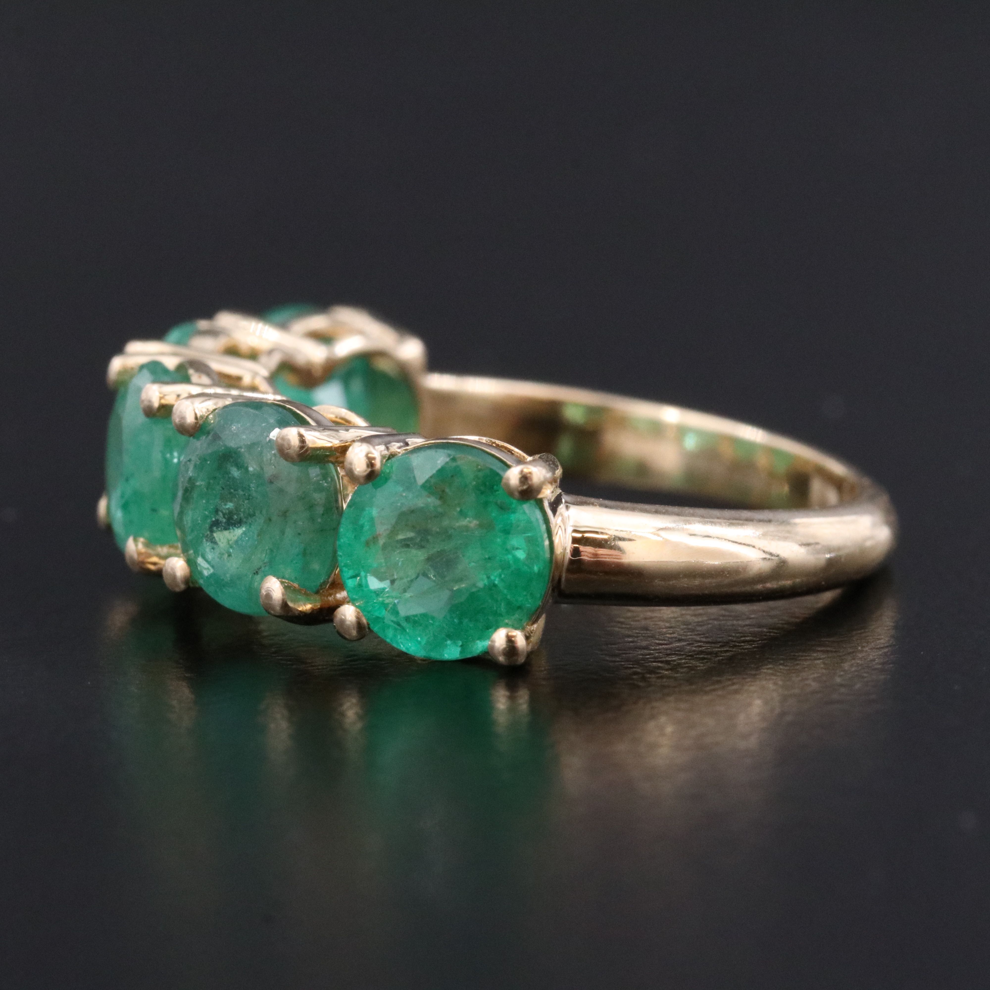 14K 4.28 CTW Emerald Ring