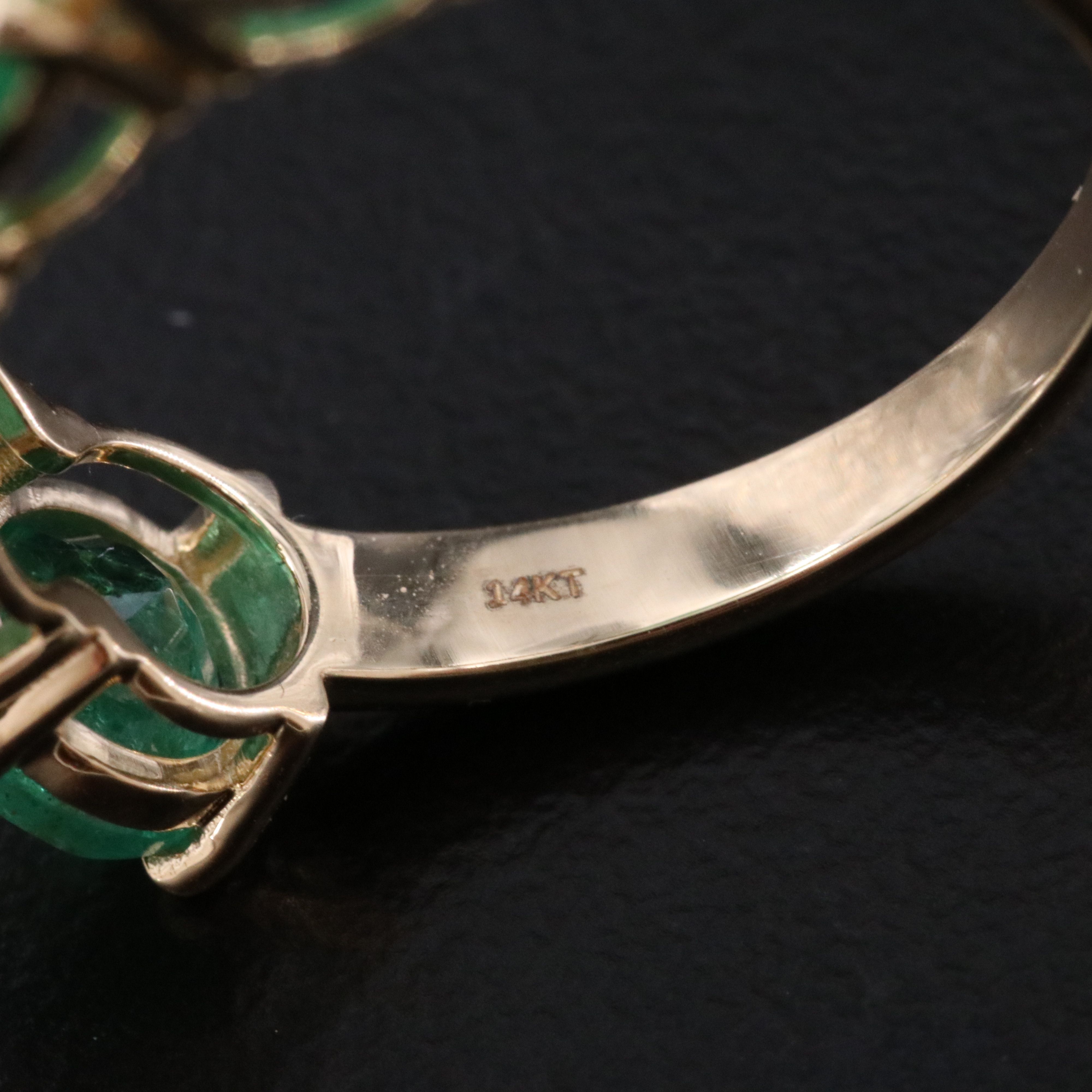 14K 4.28 CTW Emerald Ring