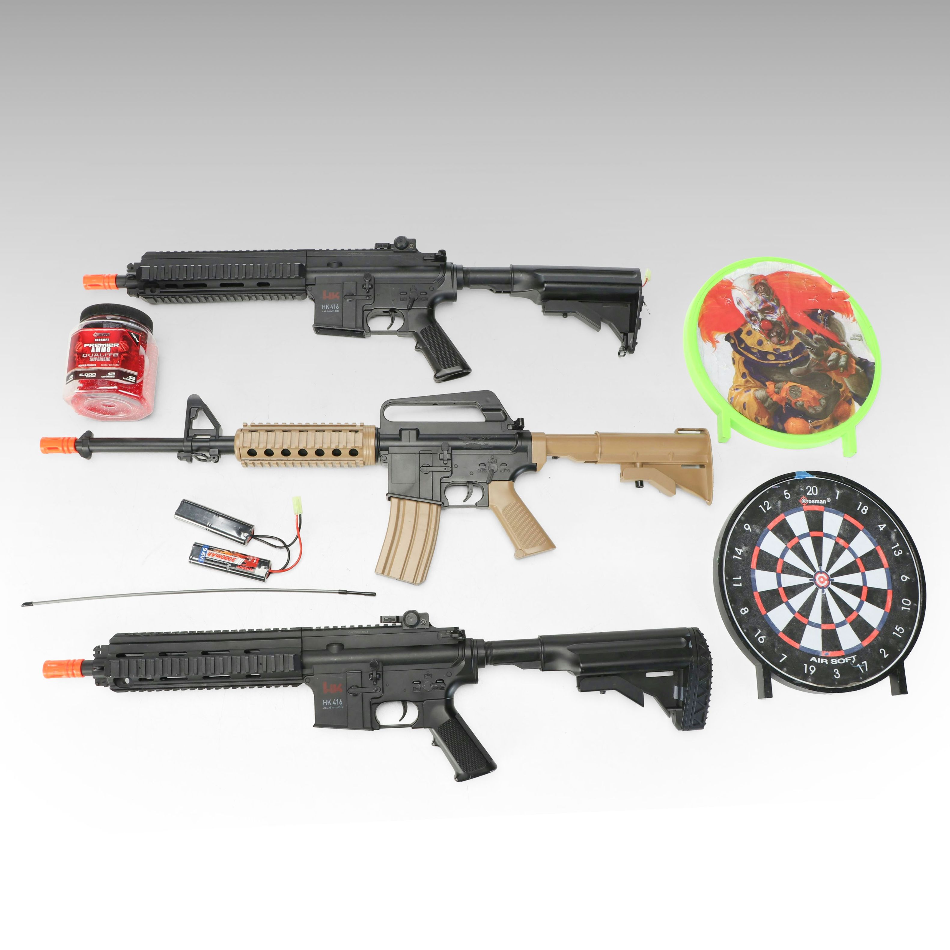 Heckler & Koch with Other Airsoft Rifle, BB Pellets, and Targets
