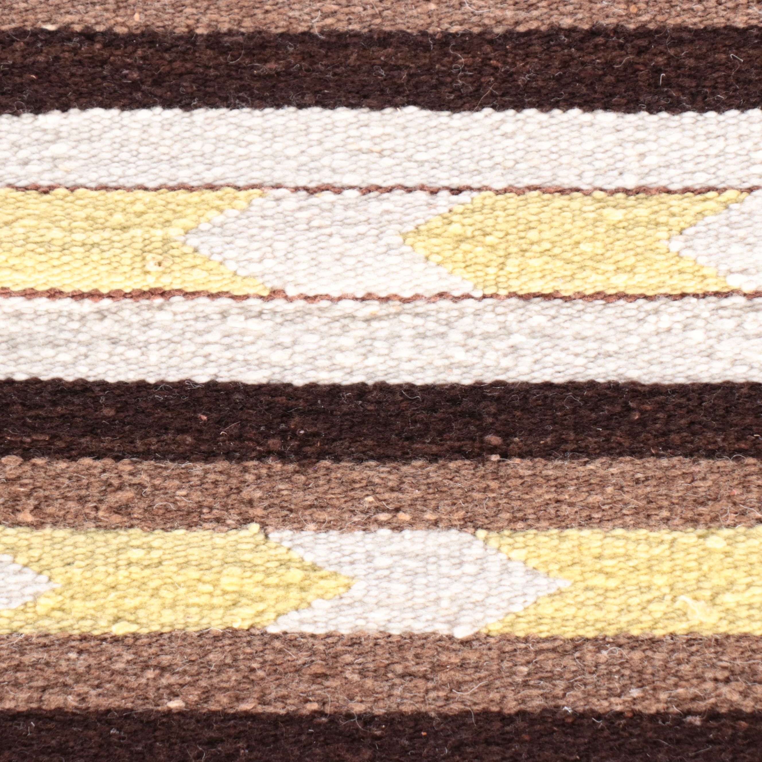 1'7 x 3' Handwoven Navajo Striped Wool Accent Rug