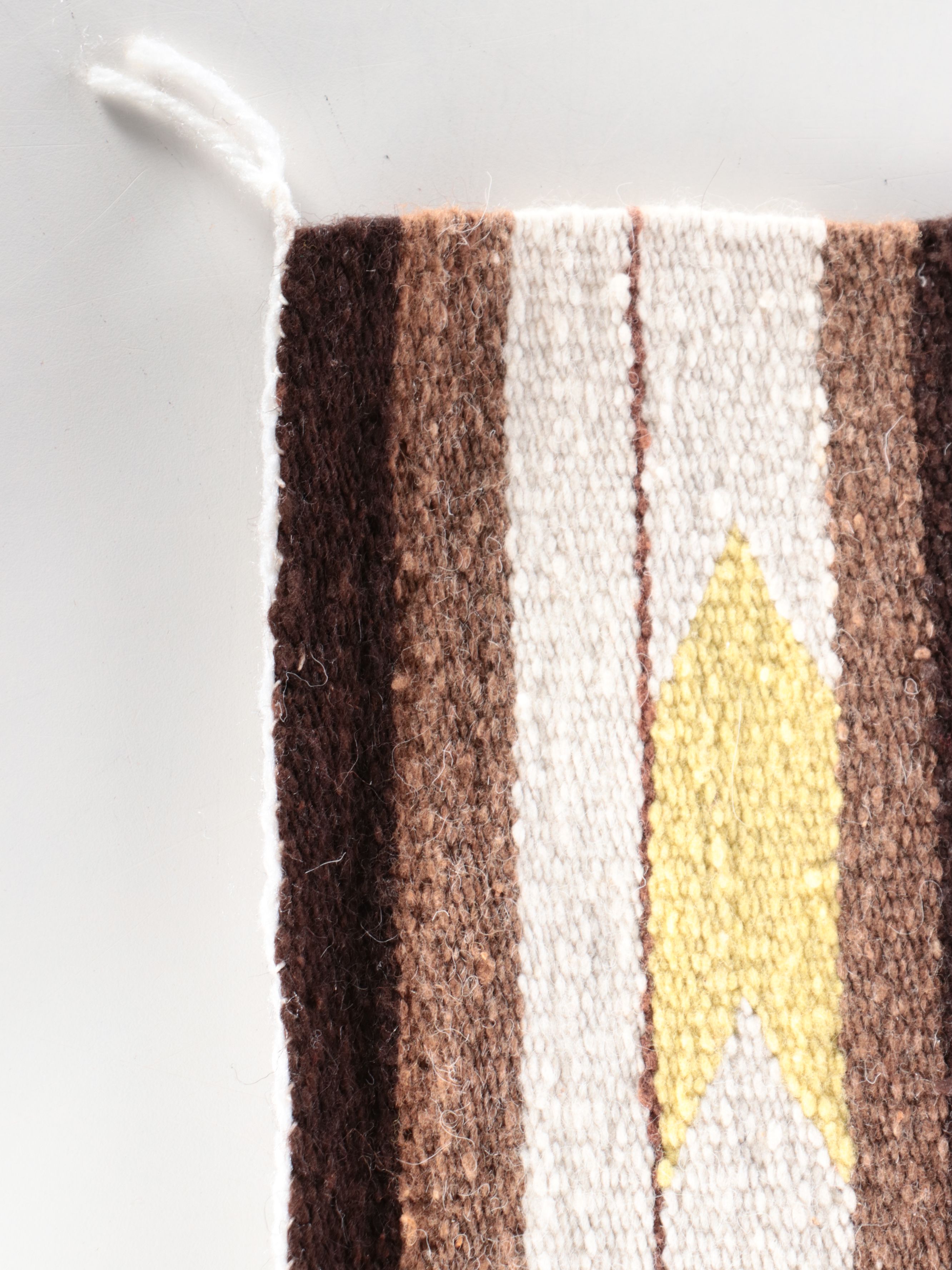 1'7 x 3' Handwoven Navajo Striped Wool Accent Rug