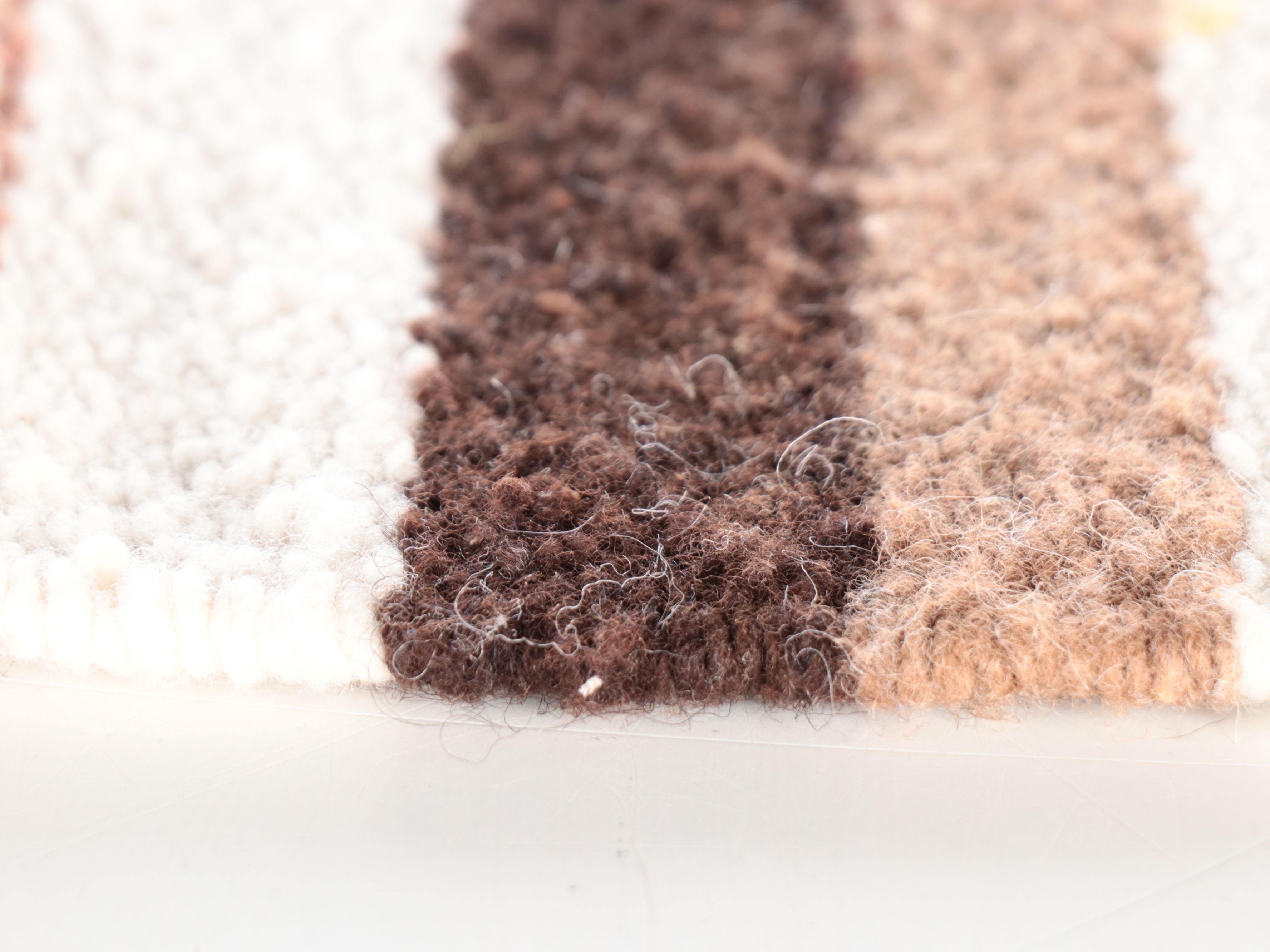 1'7 x 3' Handwoven Navajo Striped Wool Accent Rug