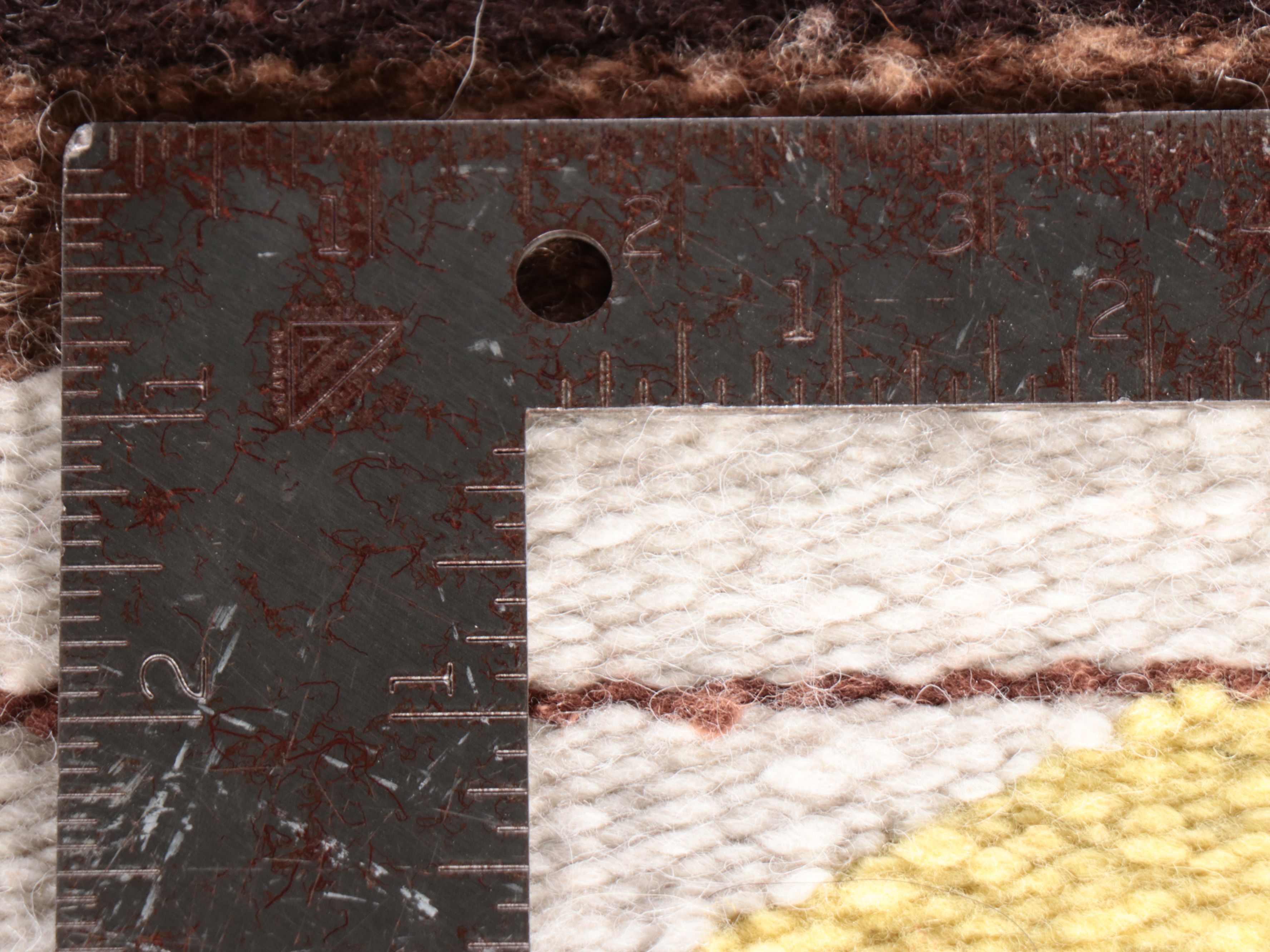 1'7 x 3' Handwoven Navajo Striped Wool Accent Rug