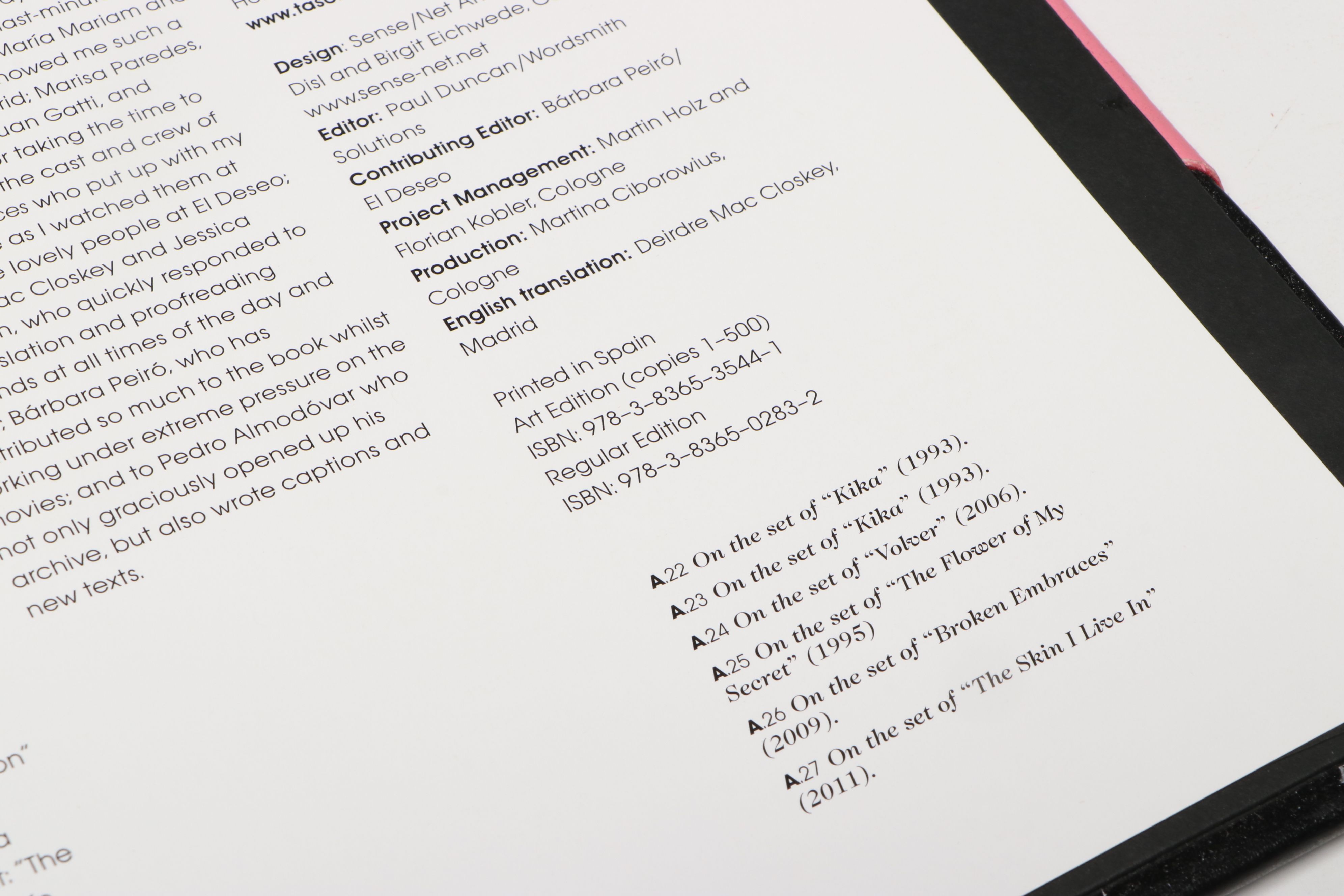 Signed Limited Edition "The Pedro Almodóvar Archives" Edited by Duncan and Peiro