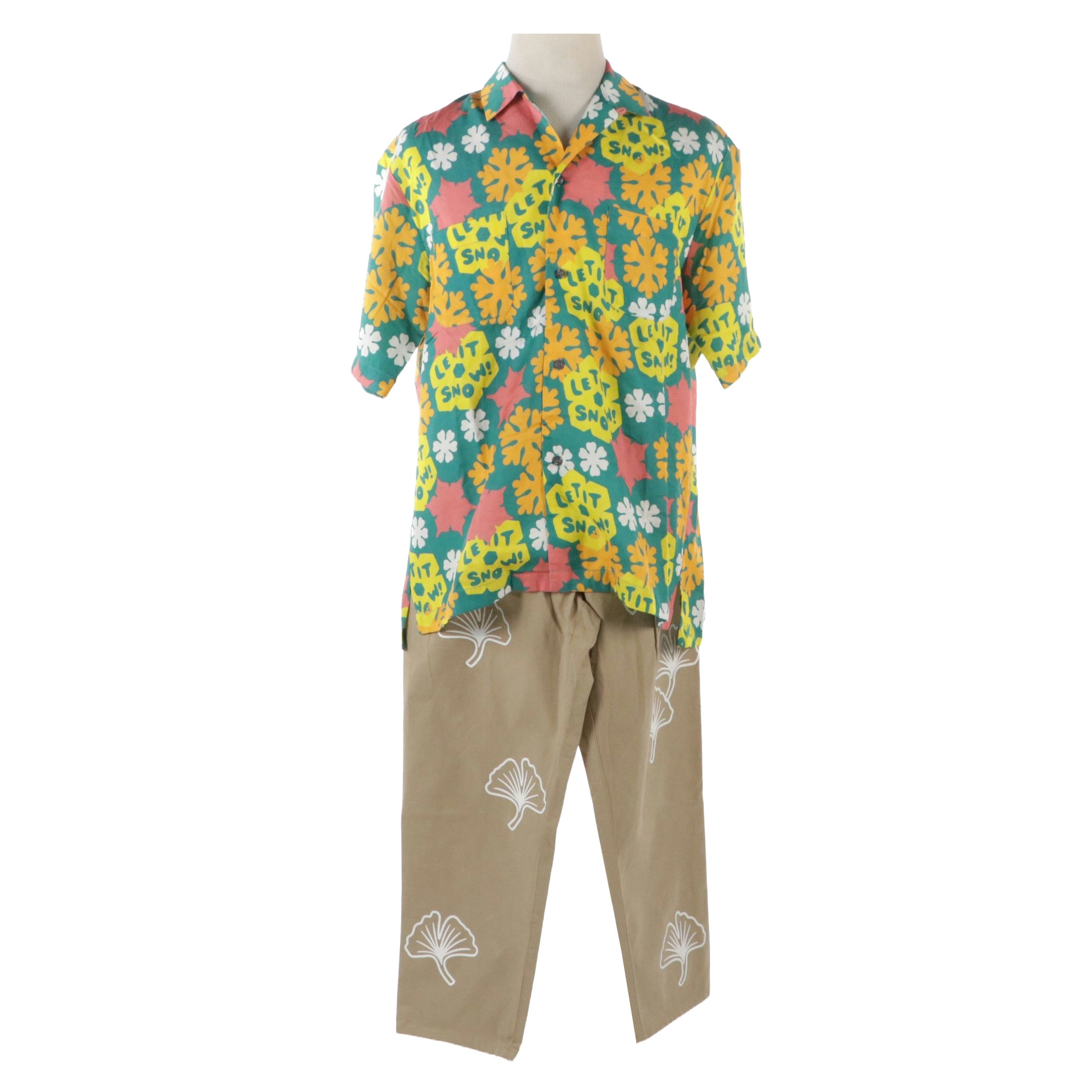 Men's SnowDay Khaki Pant and Short Sleeve Shirt with Tags