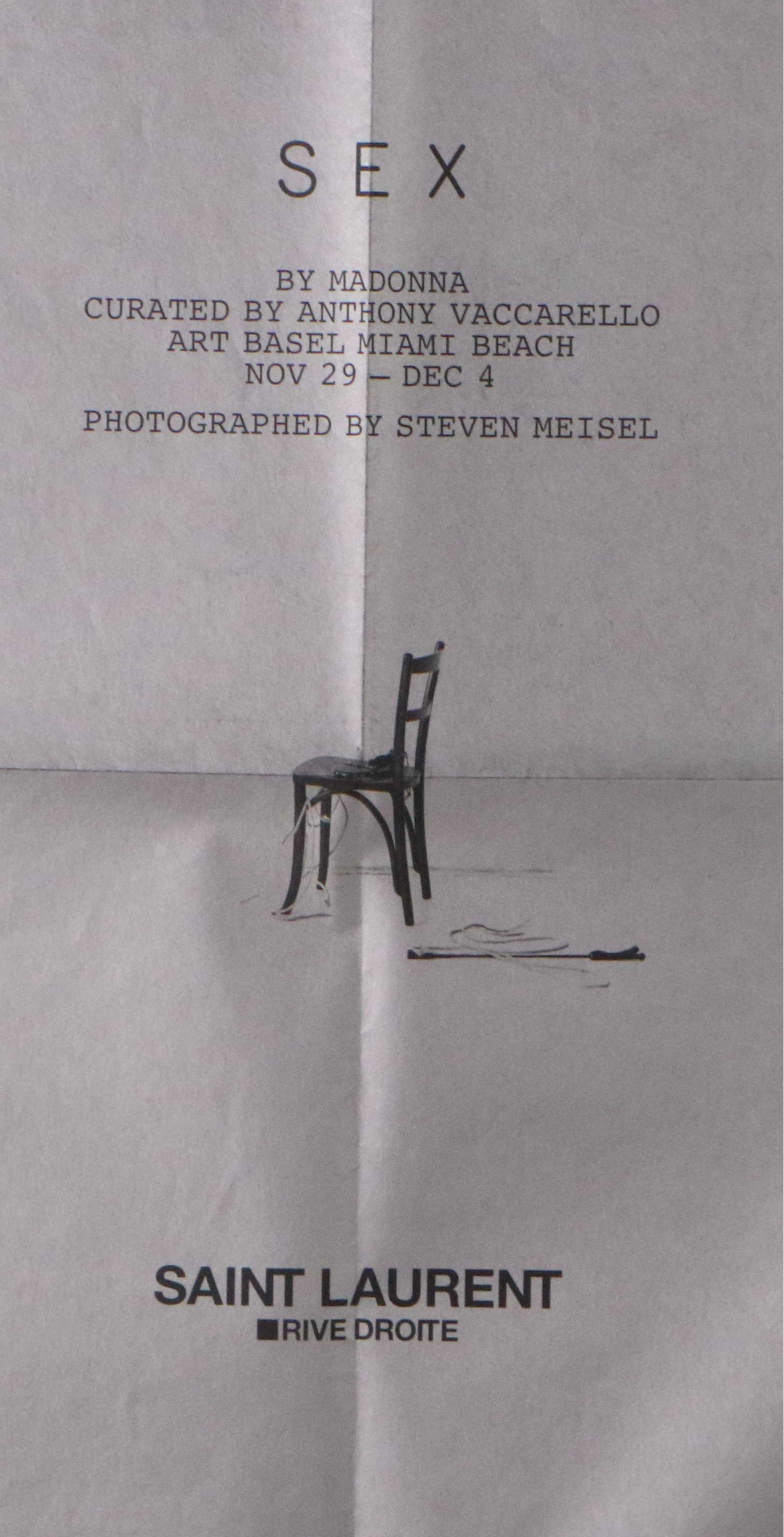 Offset Lithograph "Sex by Madonna" Exhibition Poster, 2022