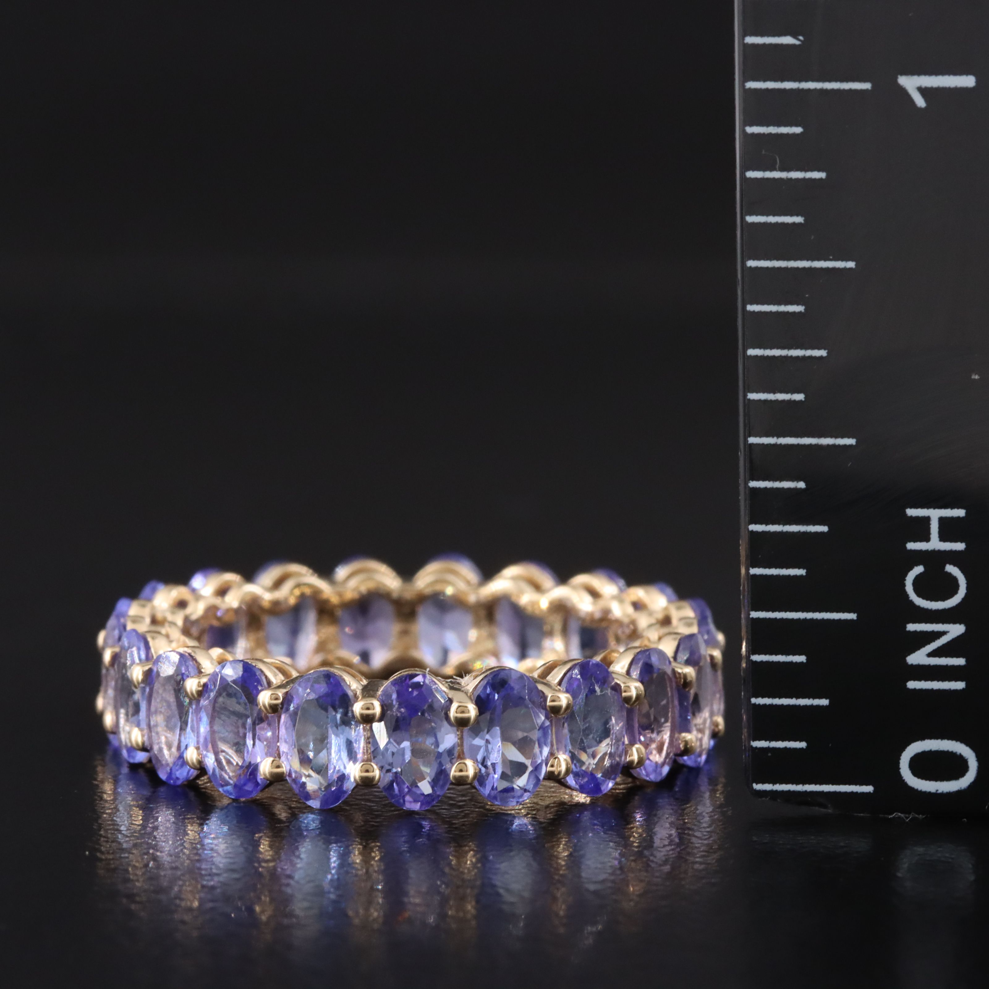 14K 4.75 CTW Tanzanite Eternity Band