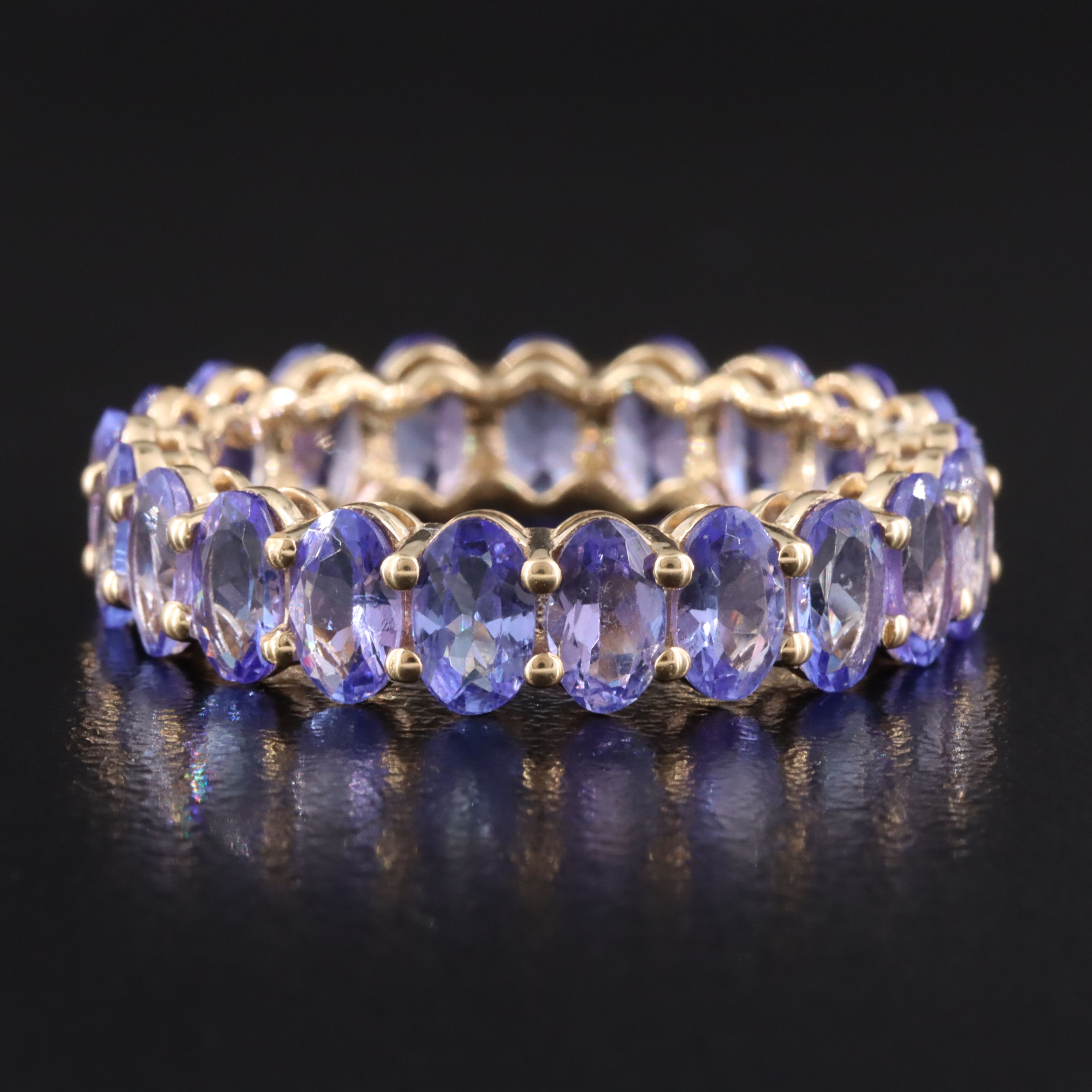 14K 4.75 CTW Tanzanite Eternity Band