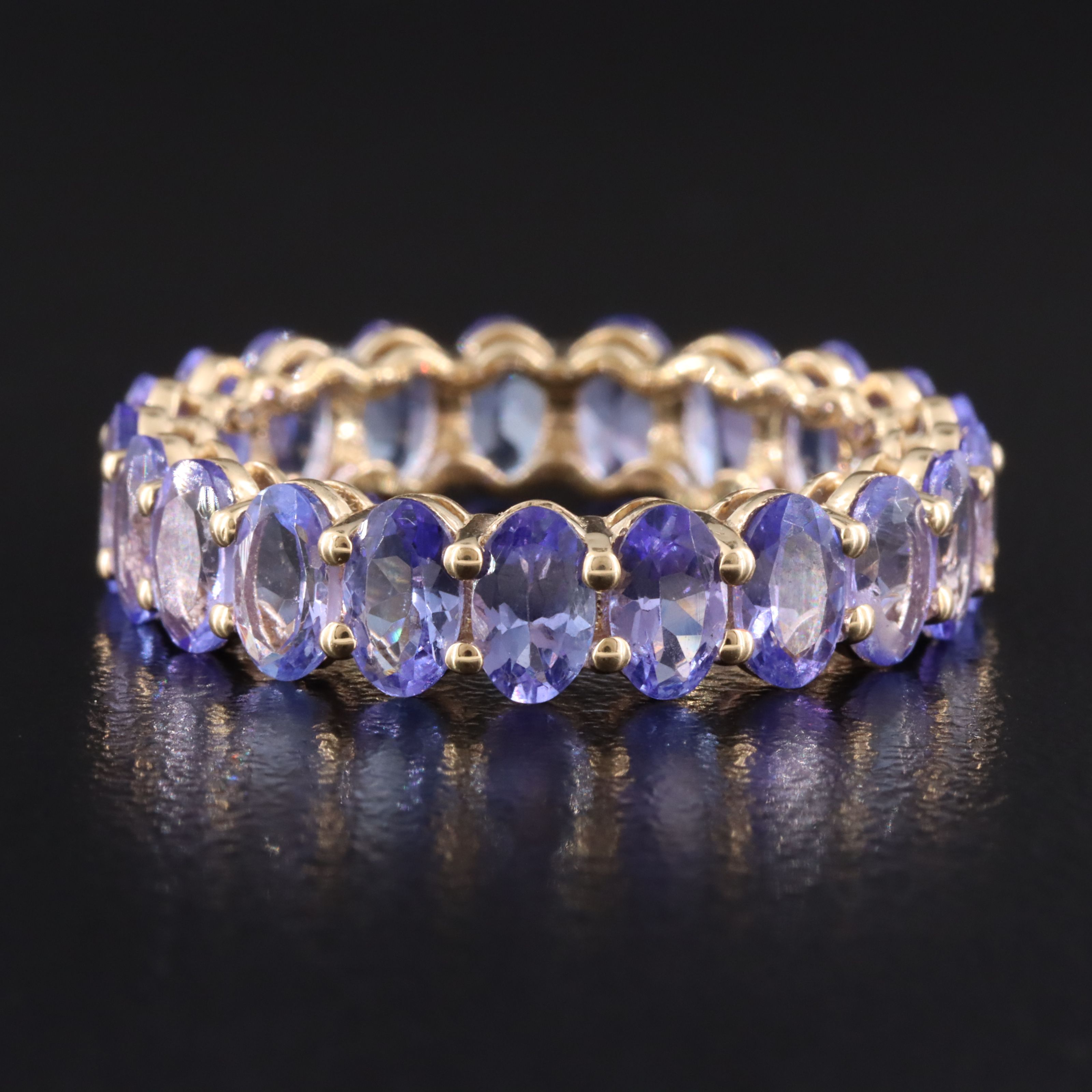 14K 4.75 CTW Tanzanite Eternity Band
