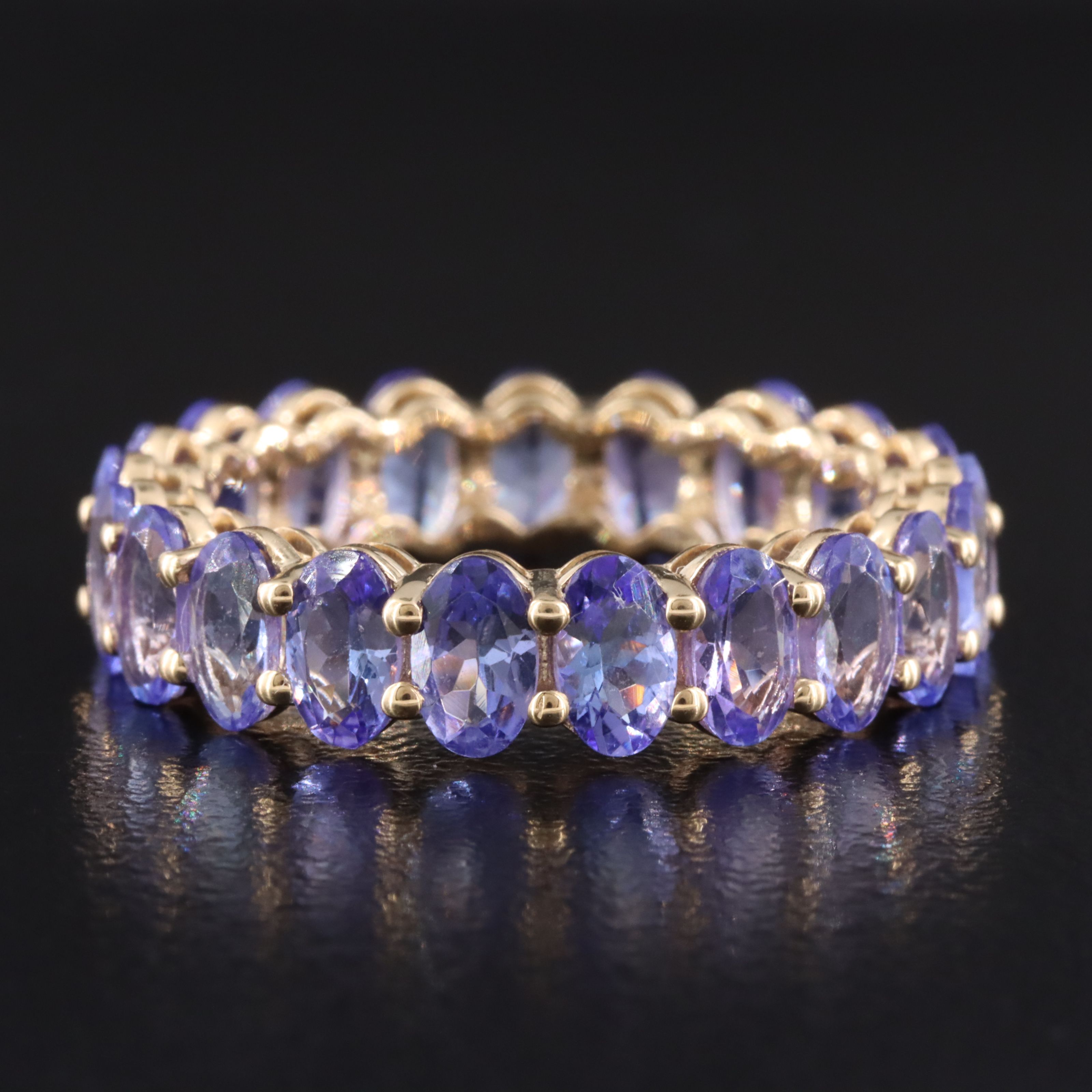 14K 4.75 CTW Tanzanite Eternity Band