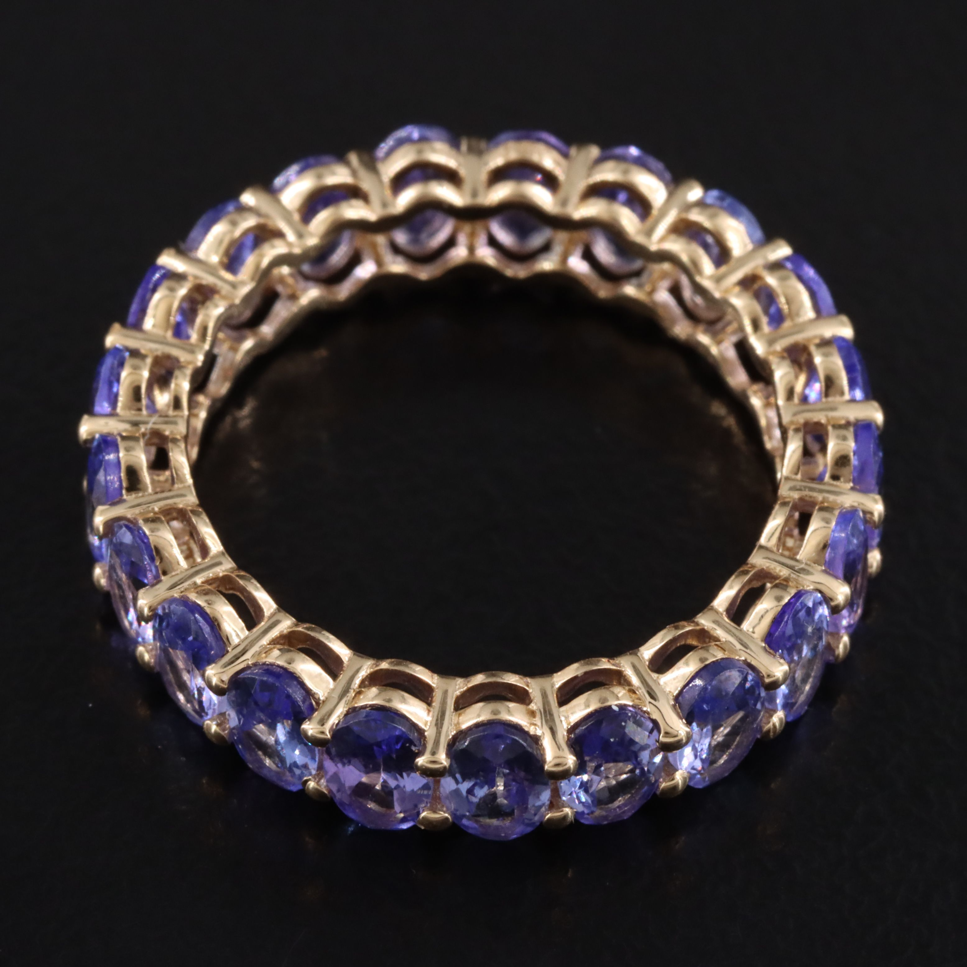 14K 4.75 CTW Tanzanite Eternity Band