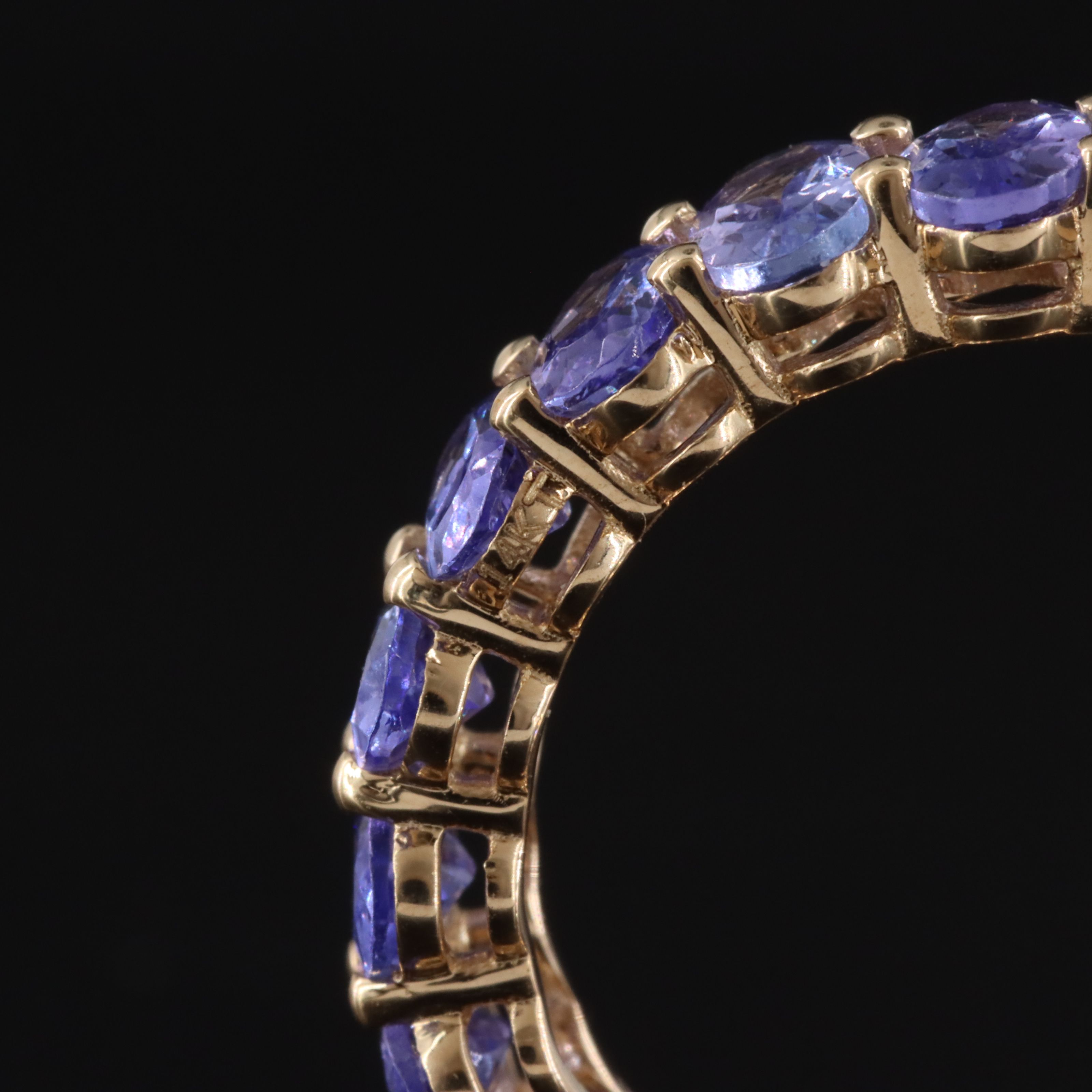 14K 4.75 CTW Tanzanite Eternity Band