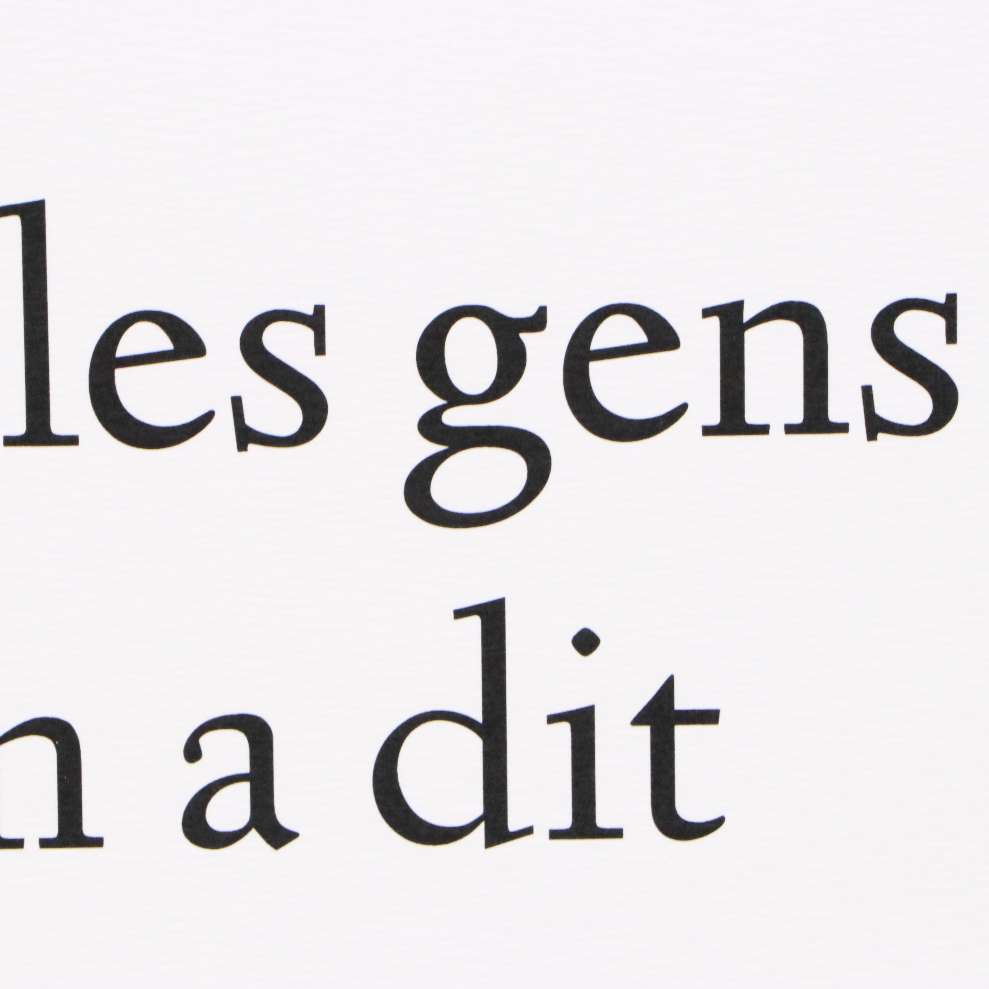 Lithograph Text Poster "Où Vont Les Gens," 21st Century