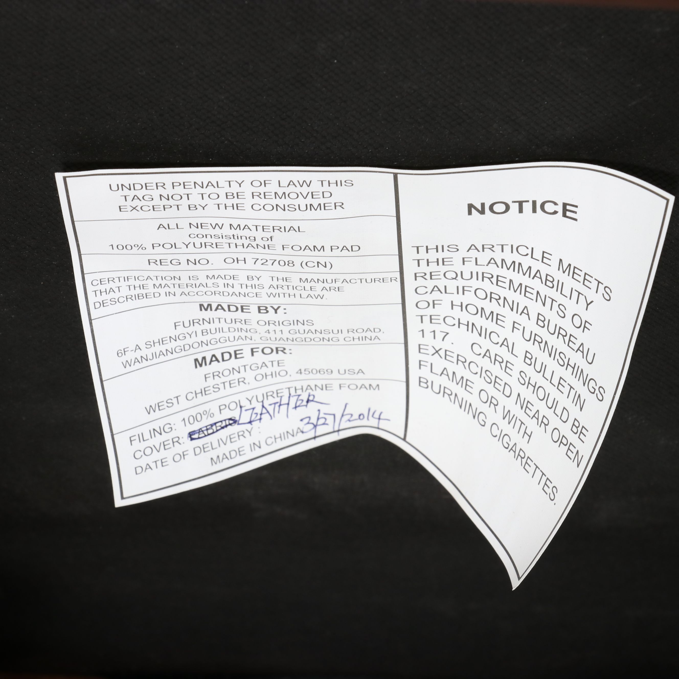 Pair of Frontgate Pub Style Leather Counter Stools, 2014