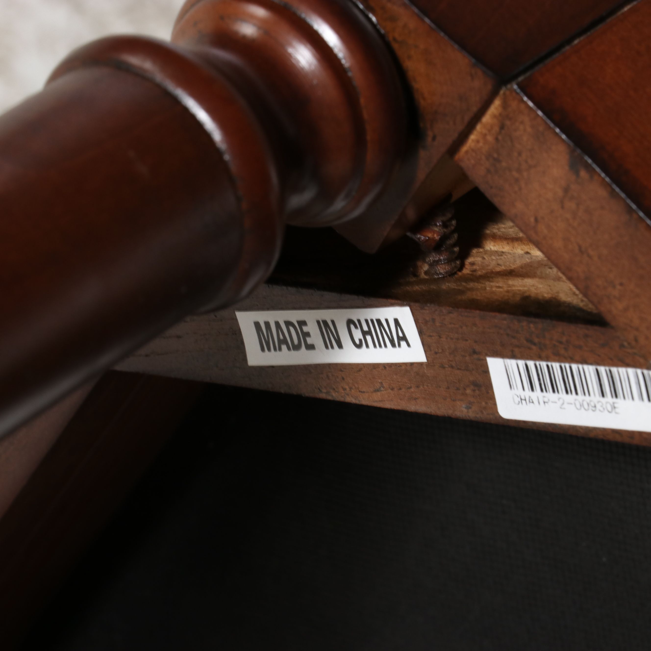 Pair of Frontgate Pub Style Leather Counter Stools, 2014