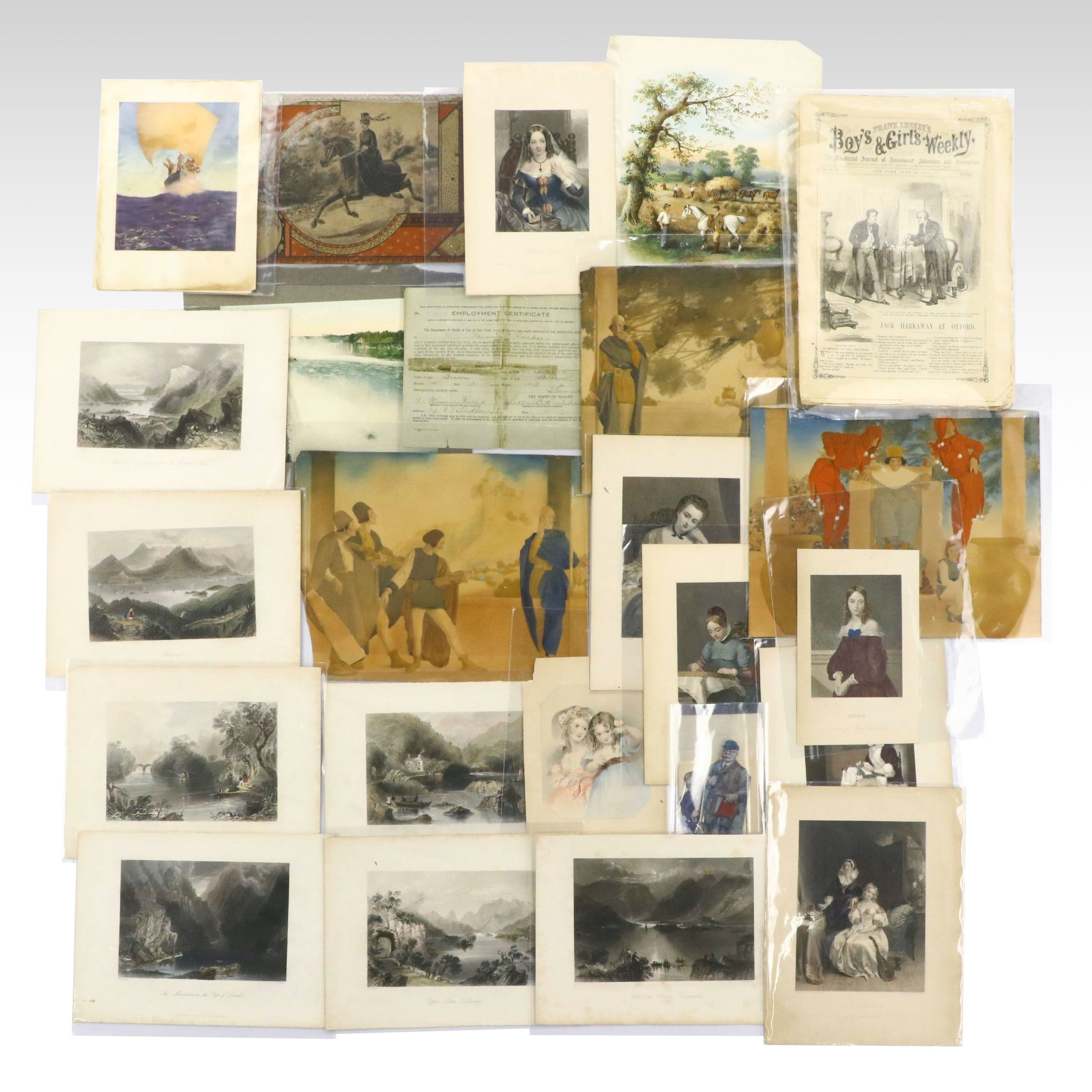 D. Appleton & Company Book Plates with Advertisements, Certificate and More