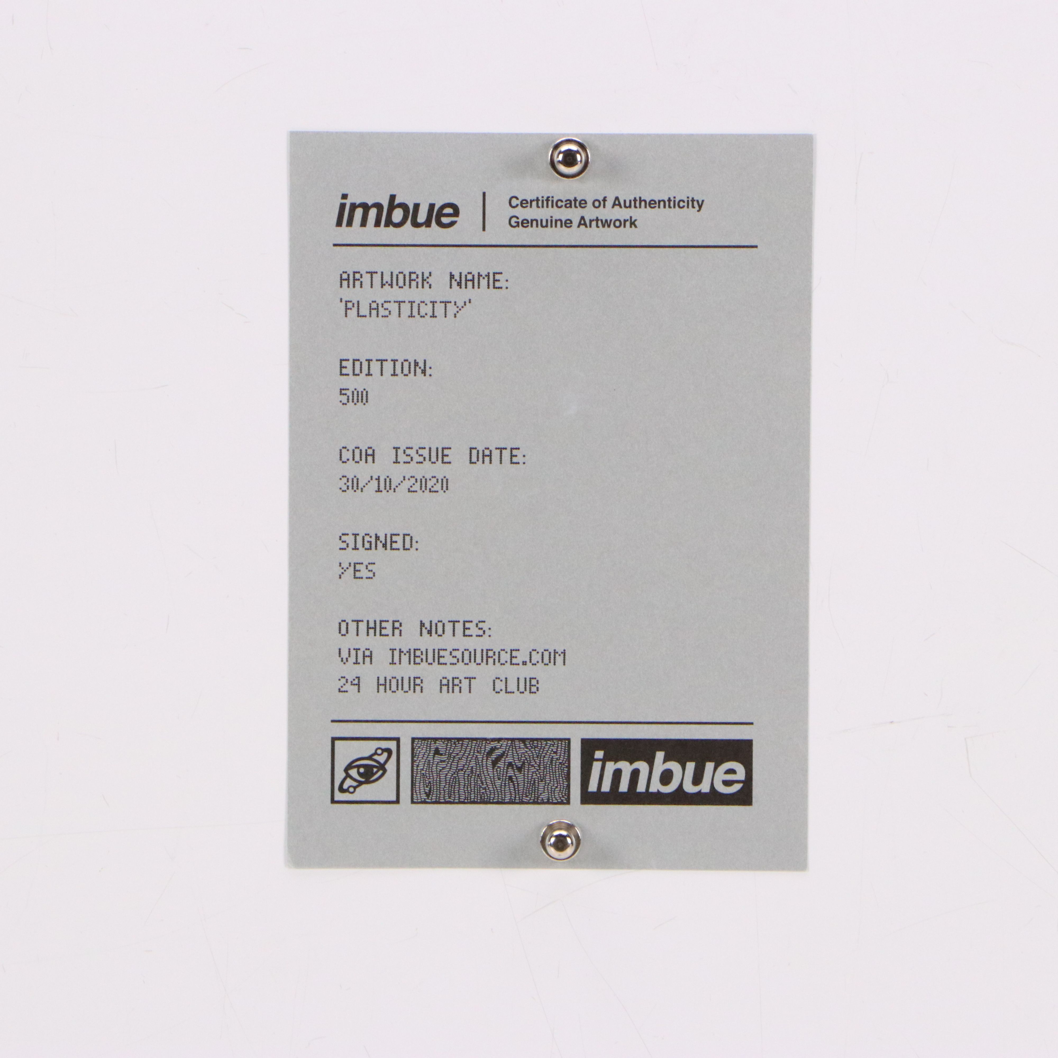 Imbue Digital Street Art Print "Plasticity, 2020