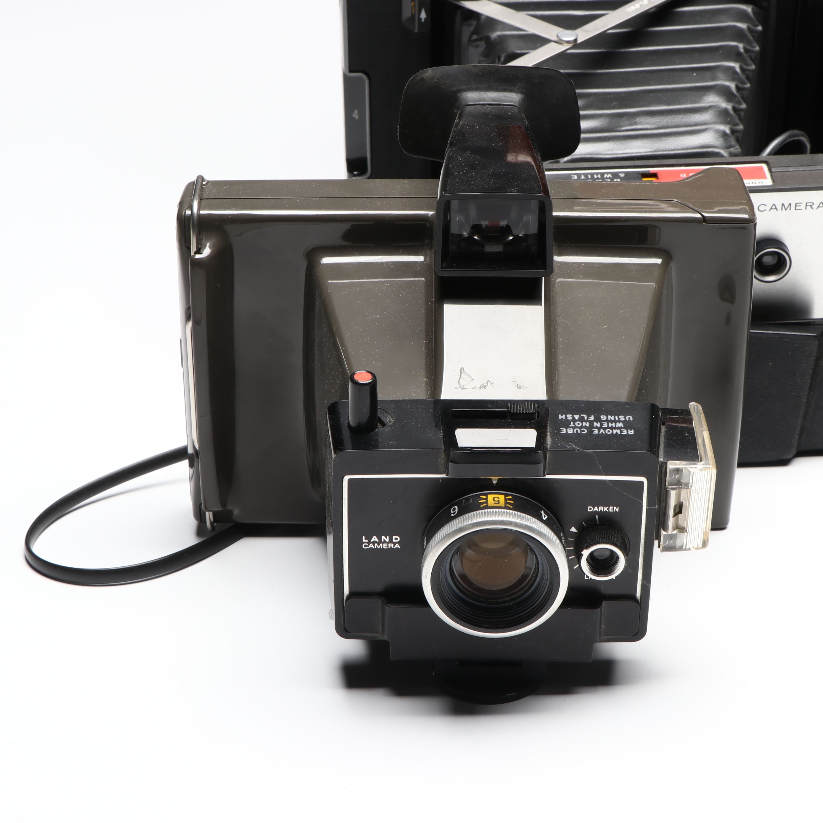 Polaroid Land Camera 150 in Case and More Instant Cameras, Mid to Late 20th C.