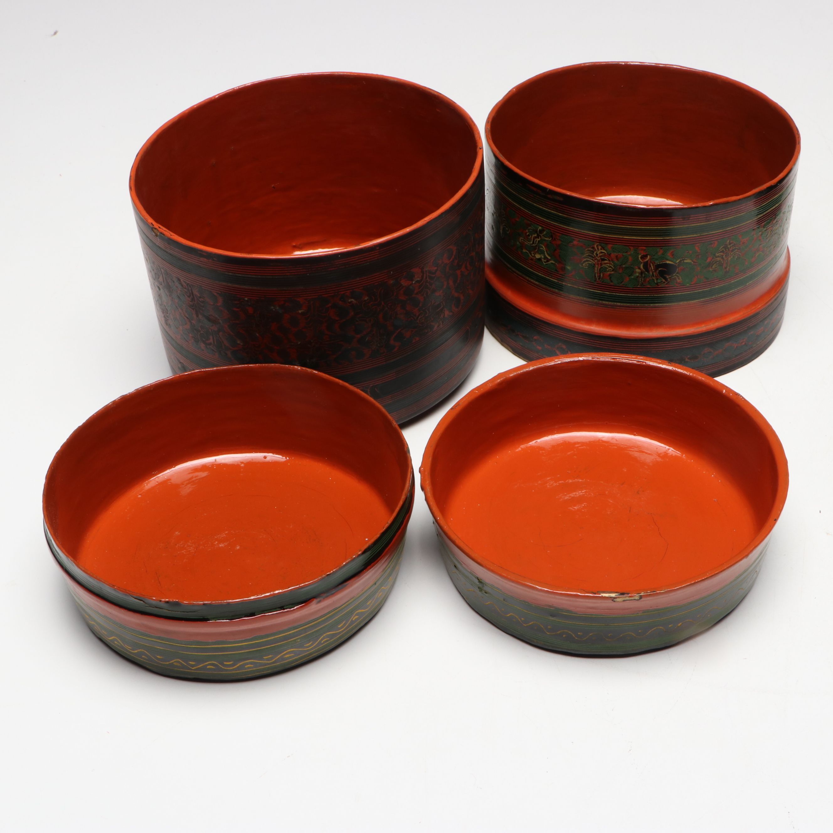 Southeast Asian Lacquerware Betel Boxes