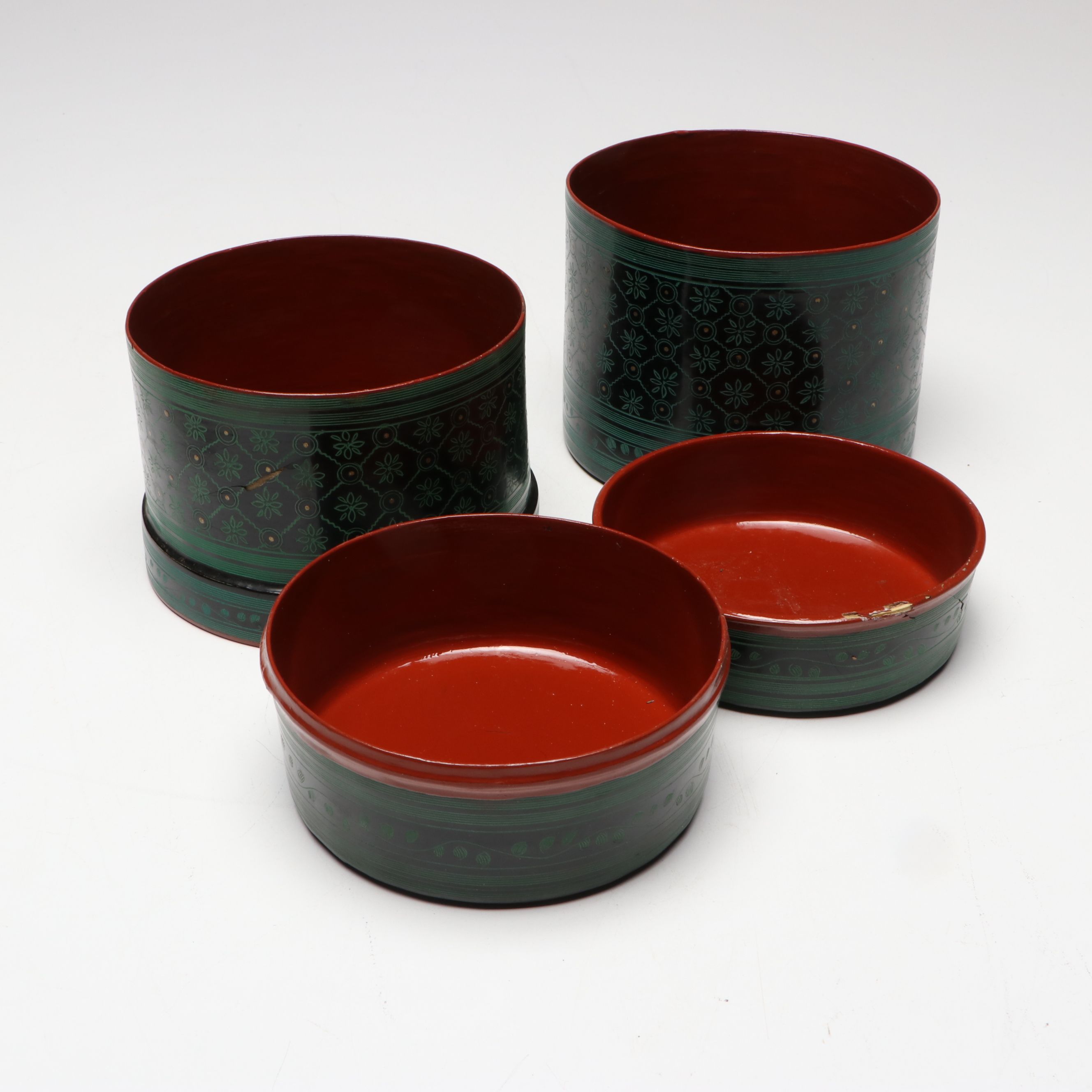Southeast Asian Lacquerware Betel Boxes