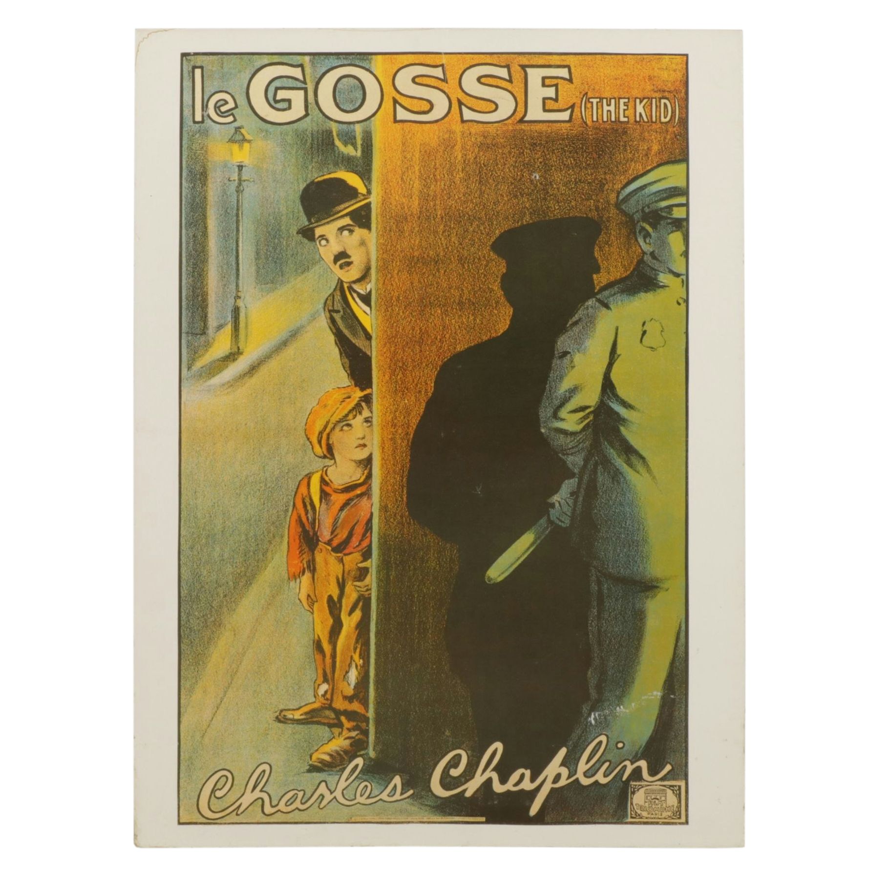 Offset Lithograph Movie Poster for Charlie Chaplin's "Le Gosse (The Kid)"