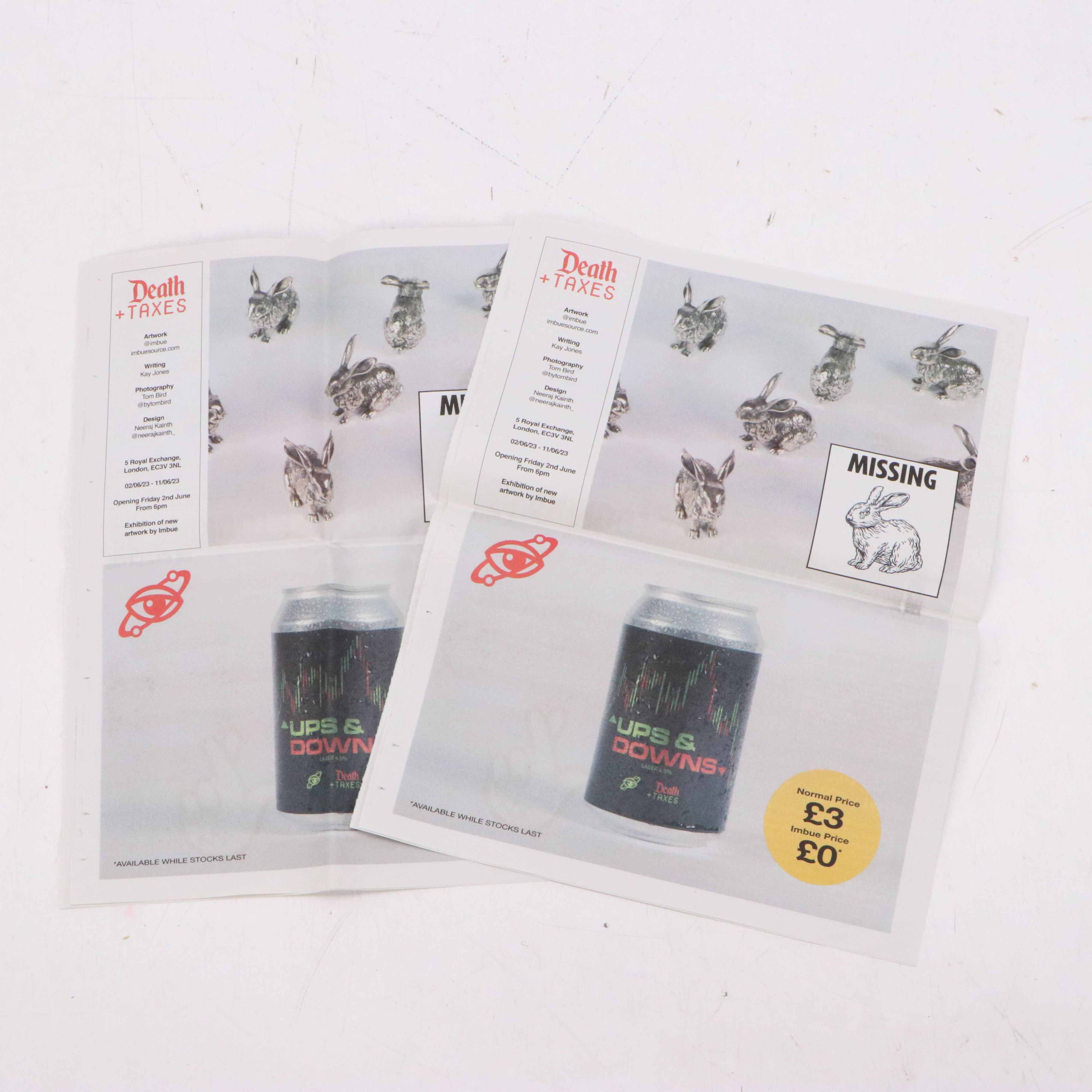 Offset Lithograph Faux Newsprint Promoting "Death and Taxes," 2022