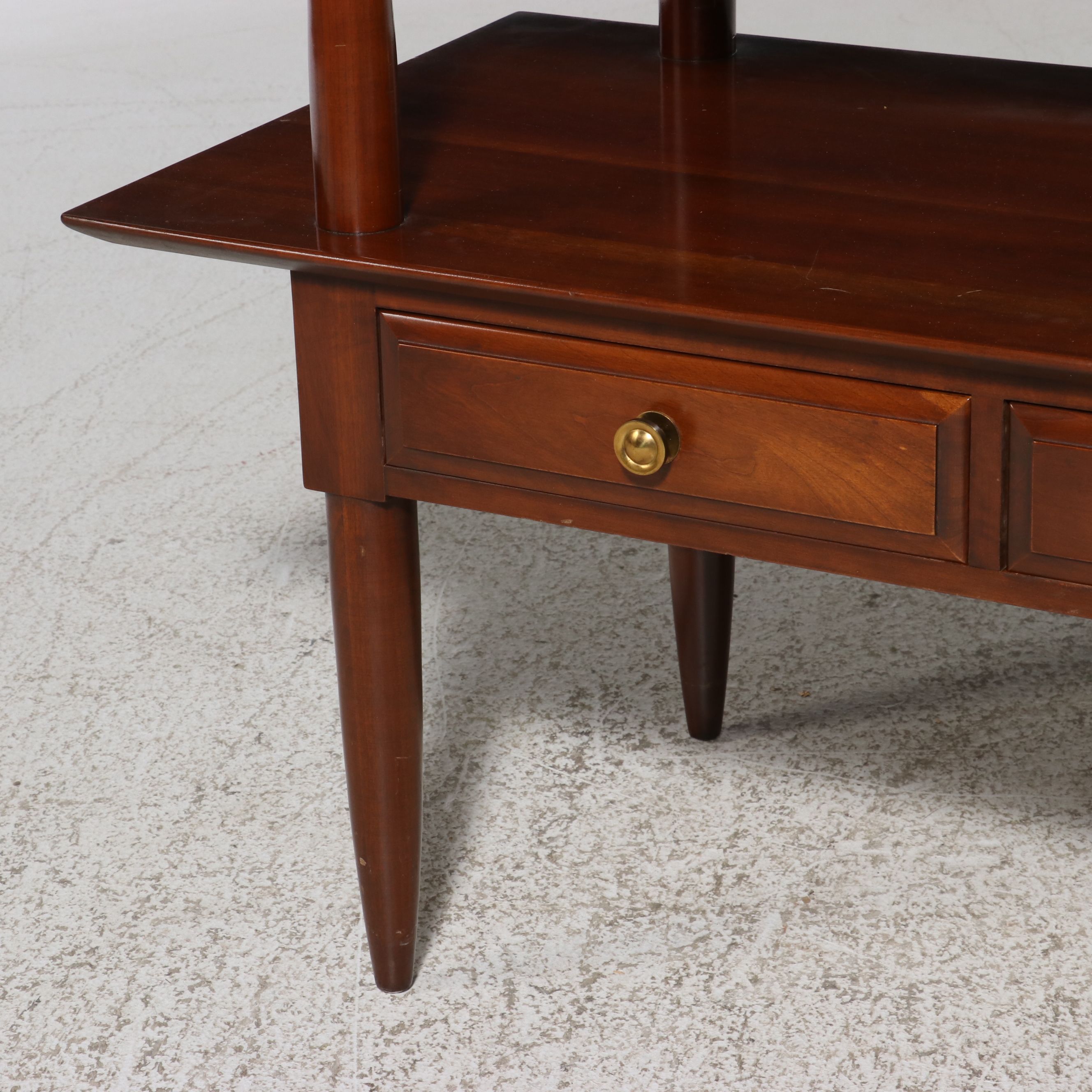 Willett Furniture Mid Century Two-Tier Cherry Cocktail Table, Mid-20th Century