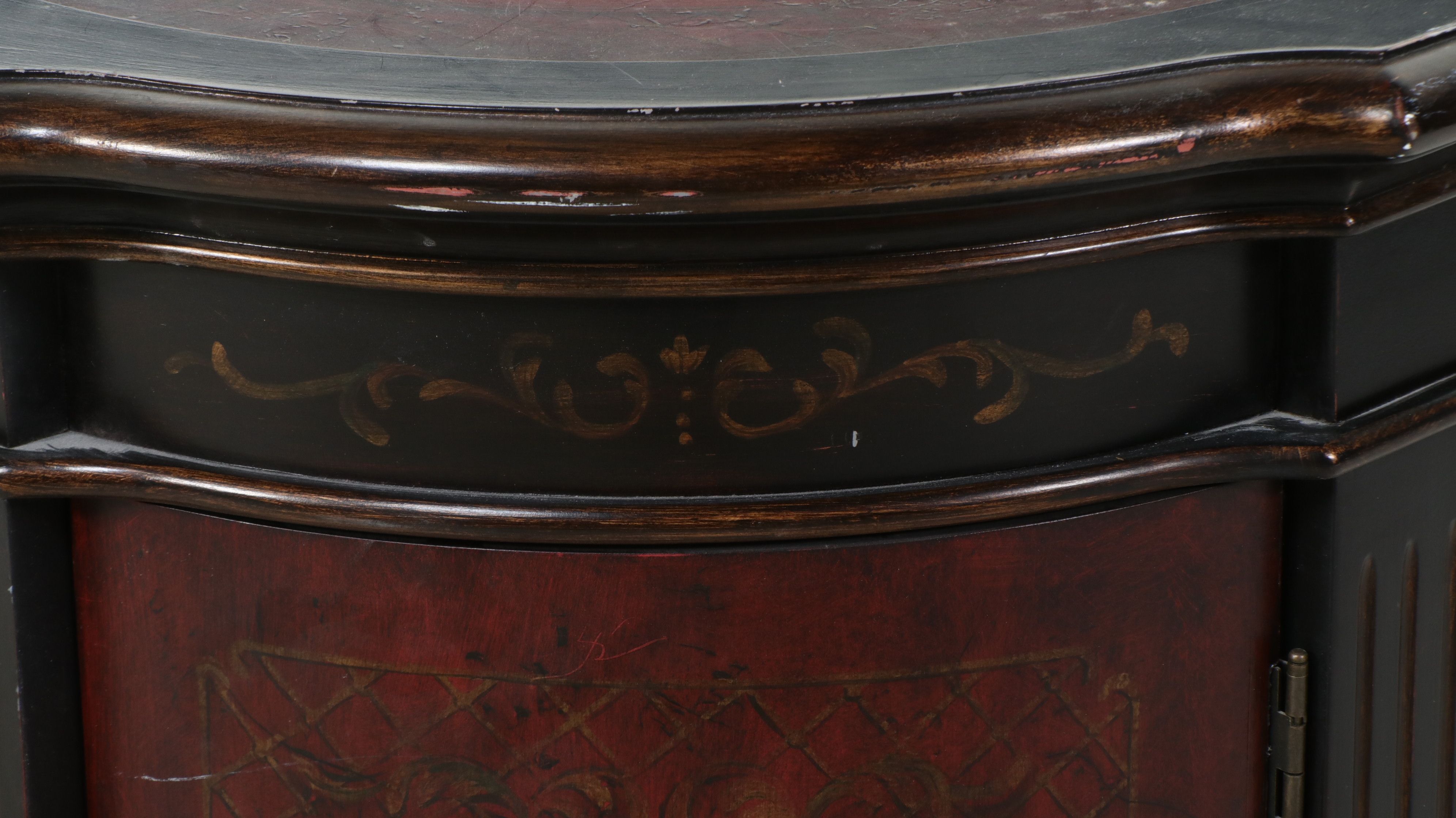 Regency Style Painted Wooden Cabinet, 21st Century