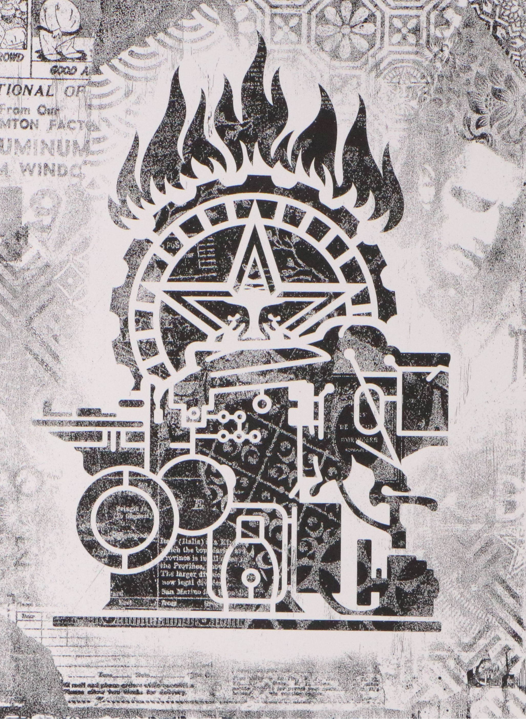 Shepard Fairey Lithograph "Printing Press," 2017