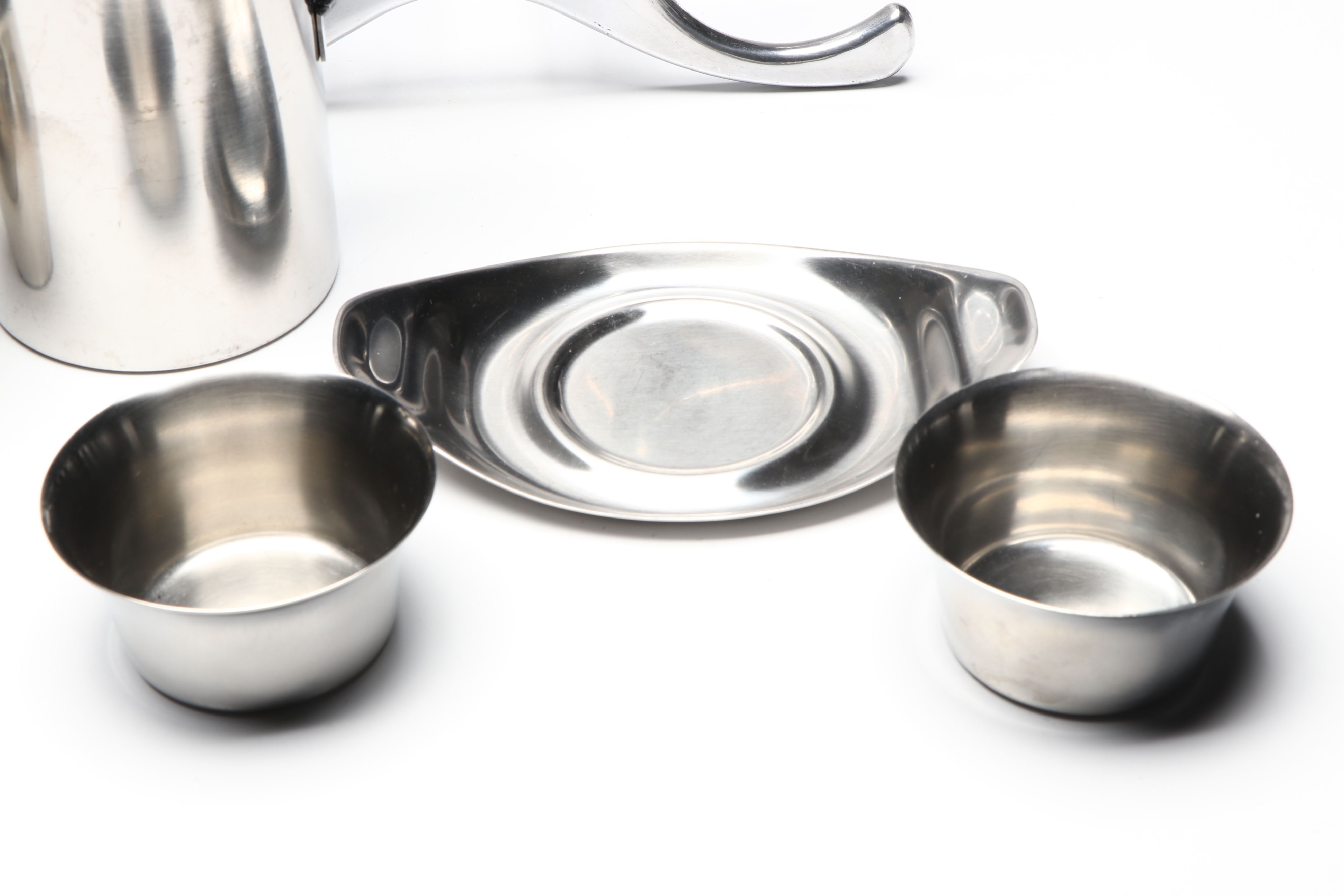 Stelton Stainless Steel and Teak Ice Bucket with More Bar Accessories and Tools