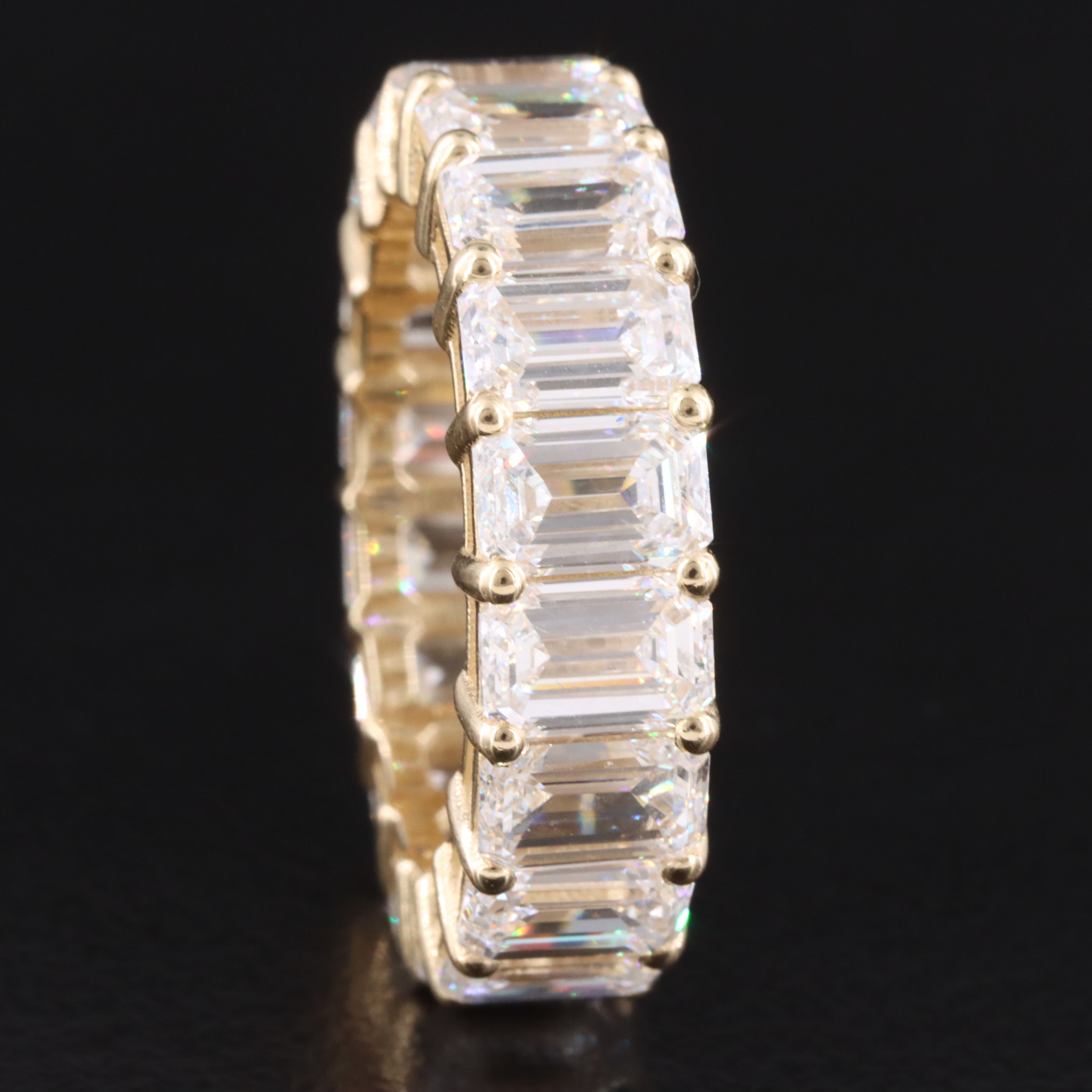 14K 12.48 CTW Lab Grown Diamond Eternity Band with IGI Jewelry Report