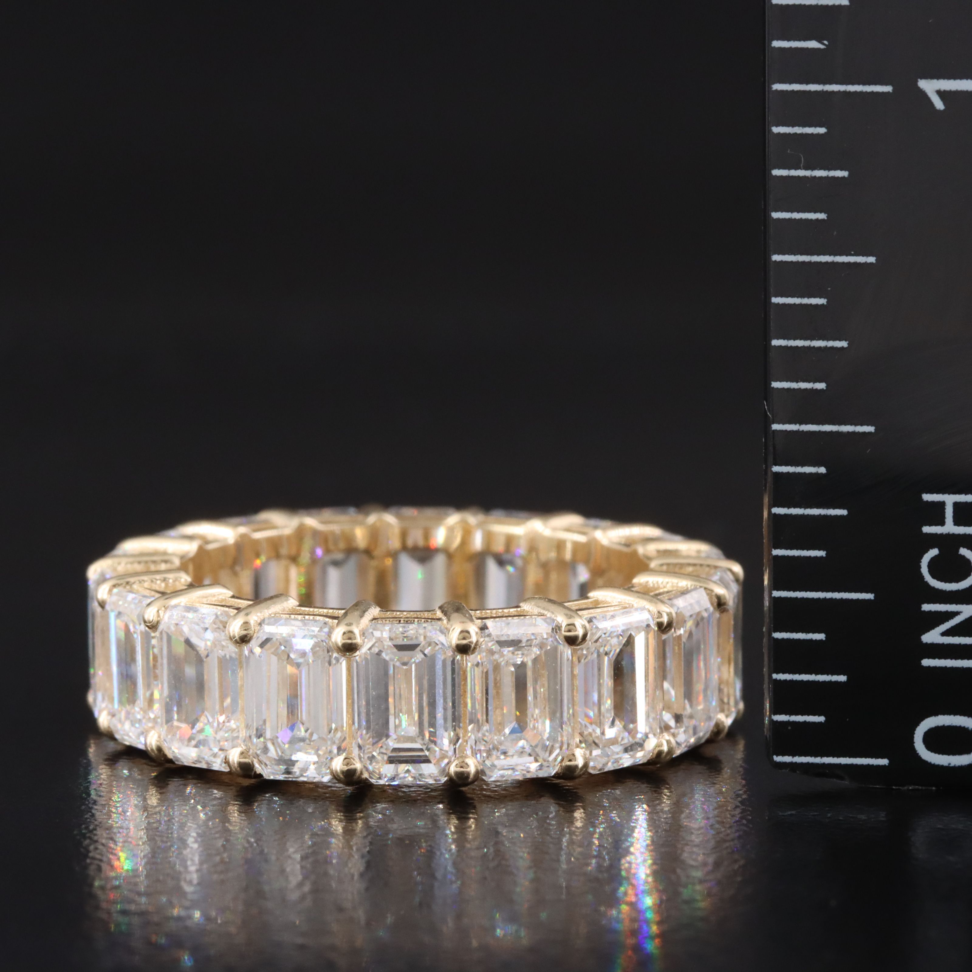 14K 12.48 CTW Lab Grown Diamond Eternity Band with IGI Jewelry Report