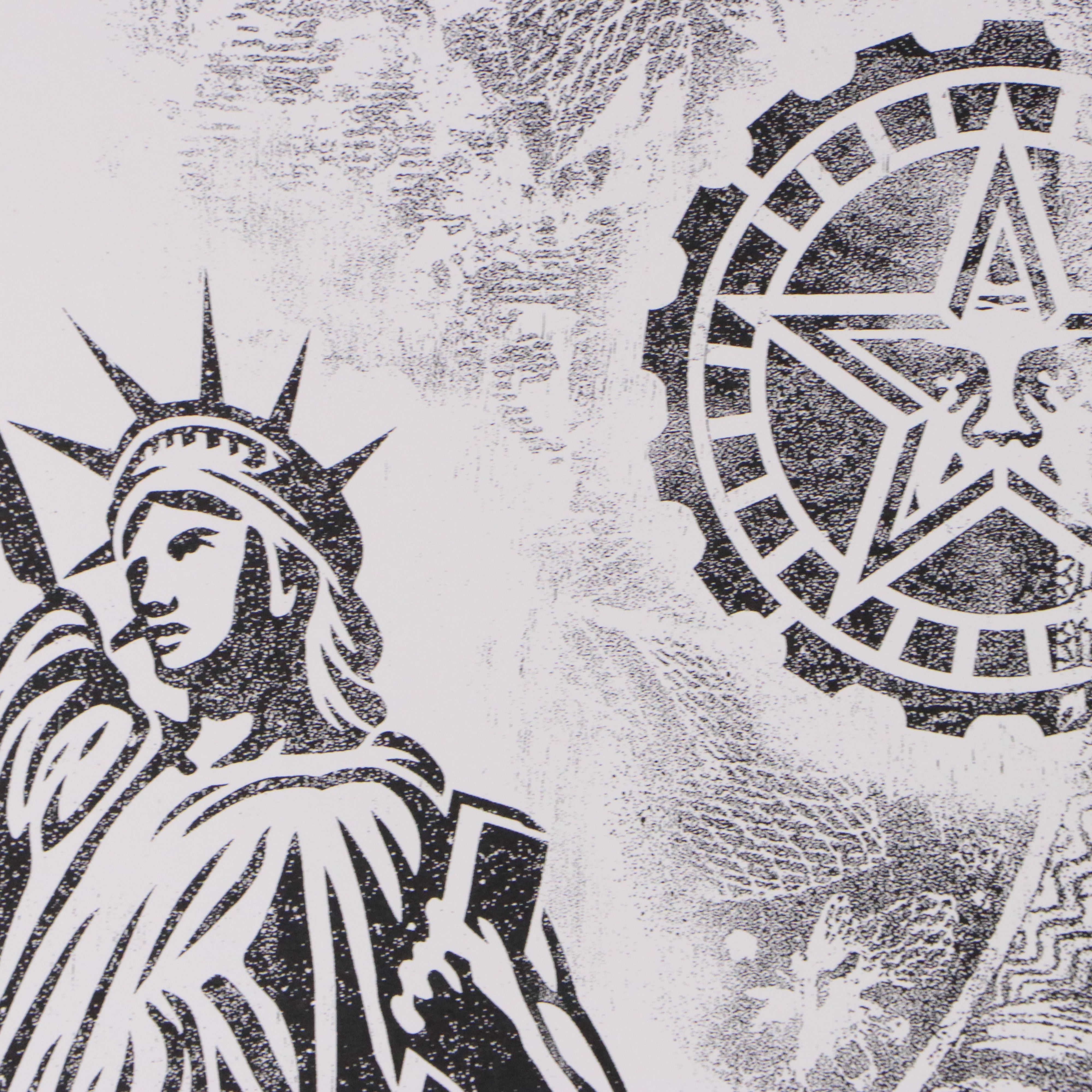 After Shepard Fairey Digital Print "Sinking Liberty"