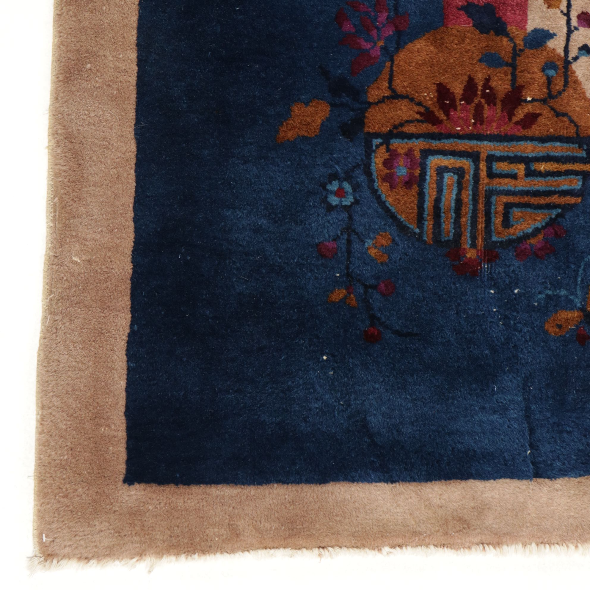 10'1 x 12'9 Hand-Knotted Chinese Nichols Art Deco Style Room Sized Rug