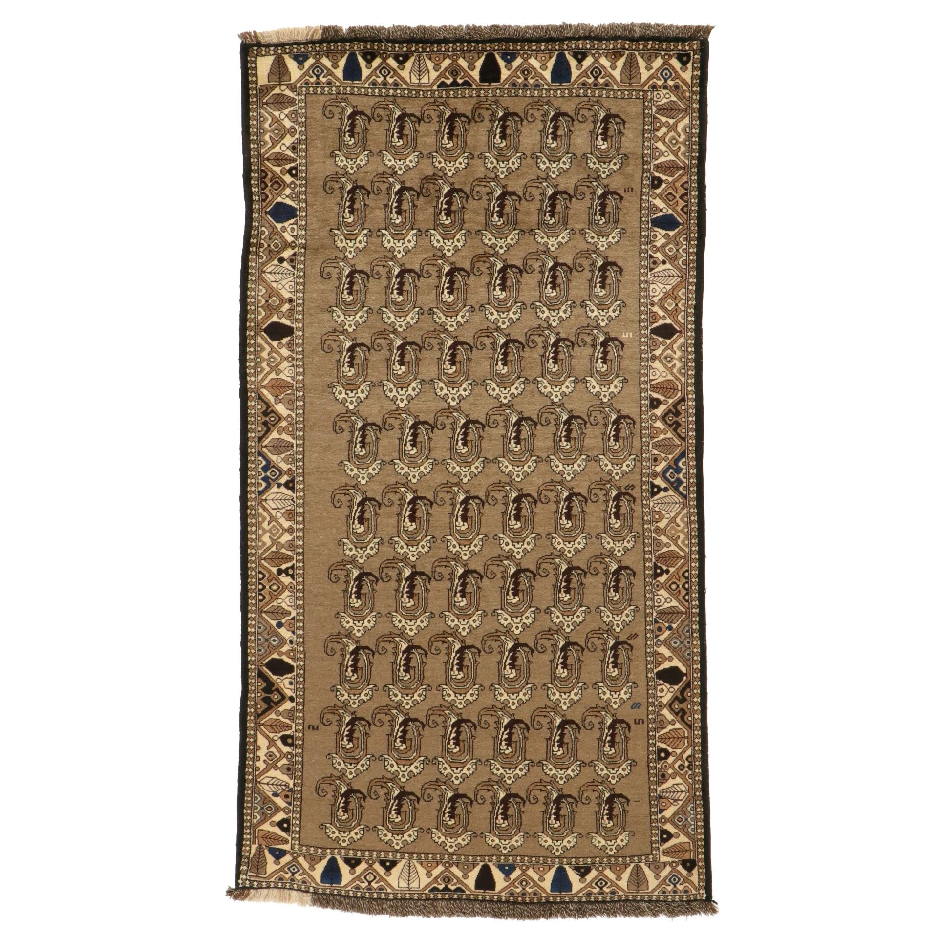 5'4 x 9'11 Hand-Knotted Afghan Tribal Area Rug
