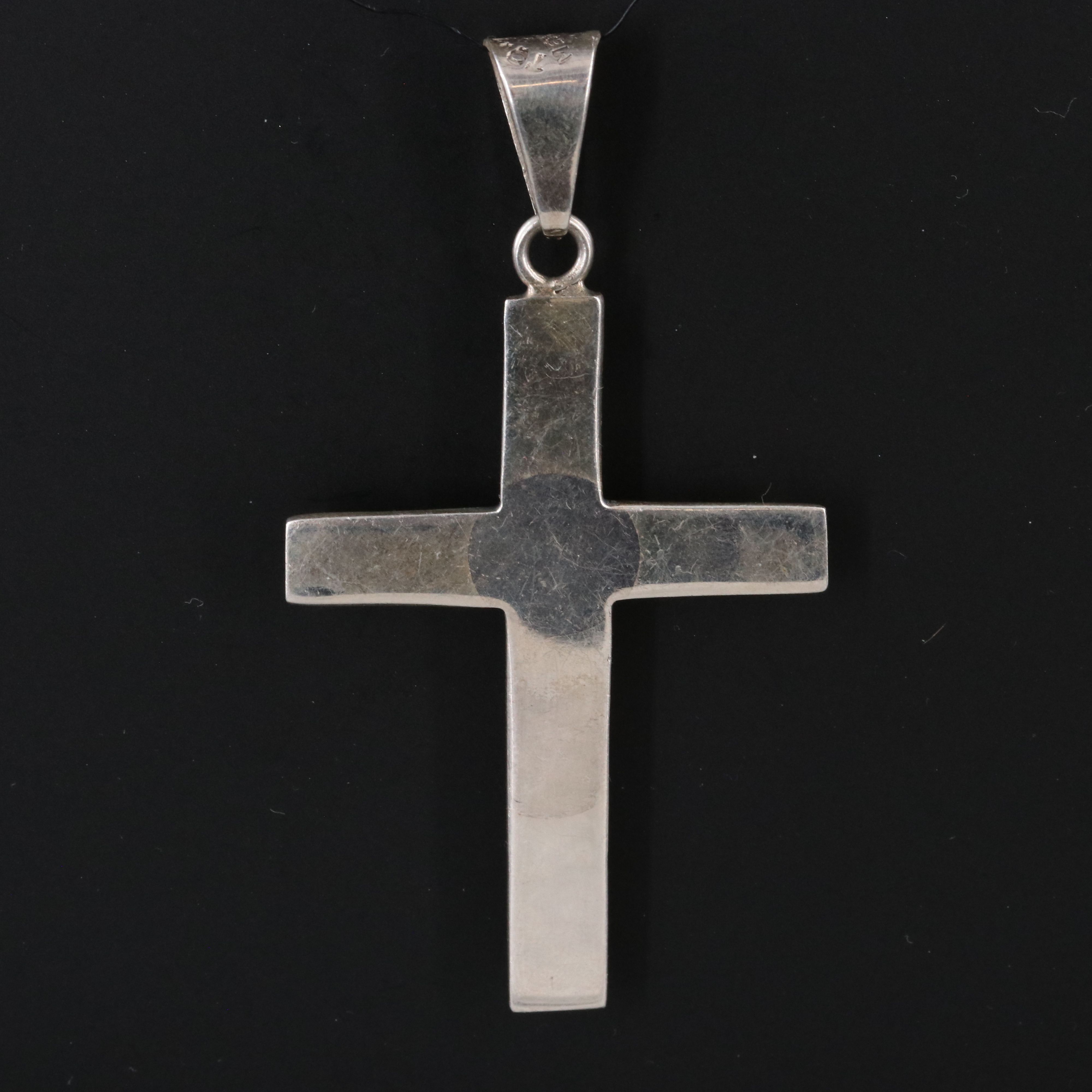 Sterling Resin Cross Pendant