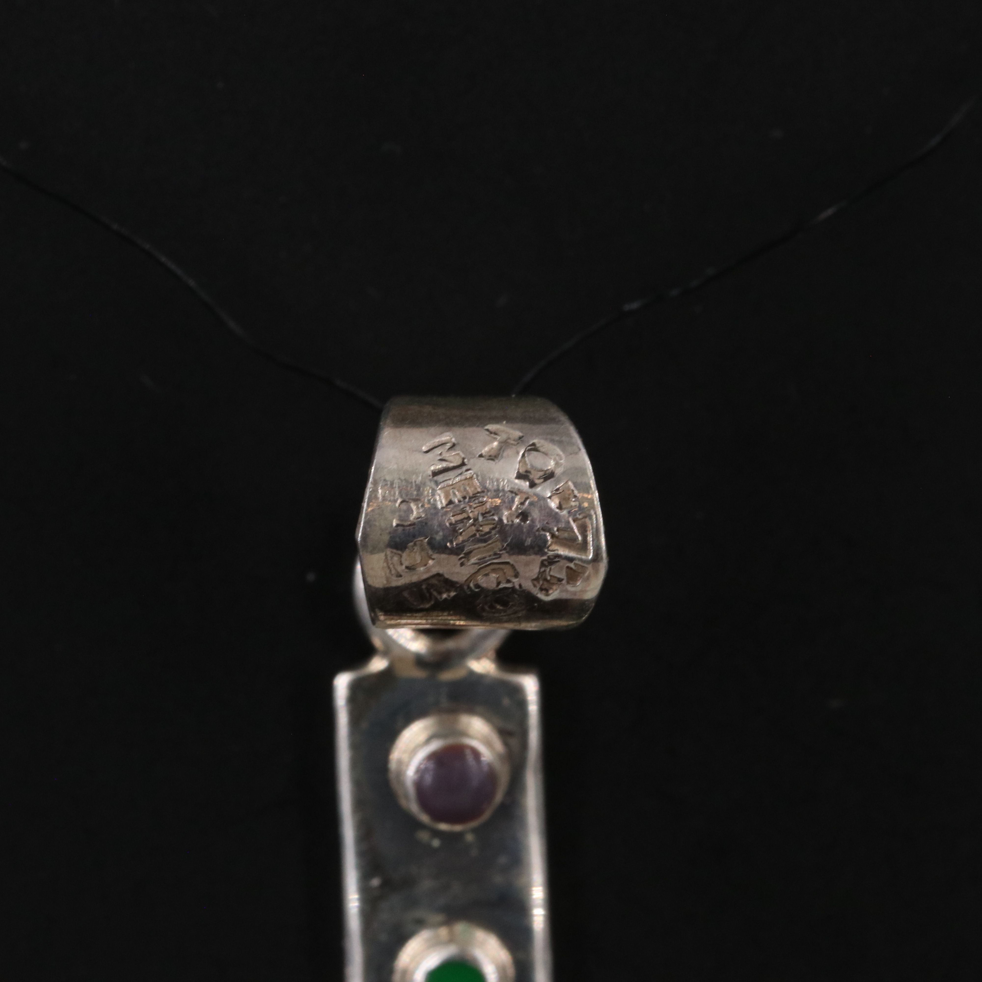 Sterling Resin Cross Pendant